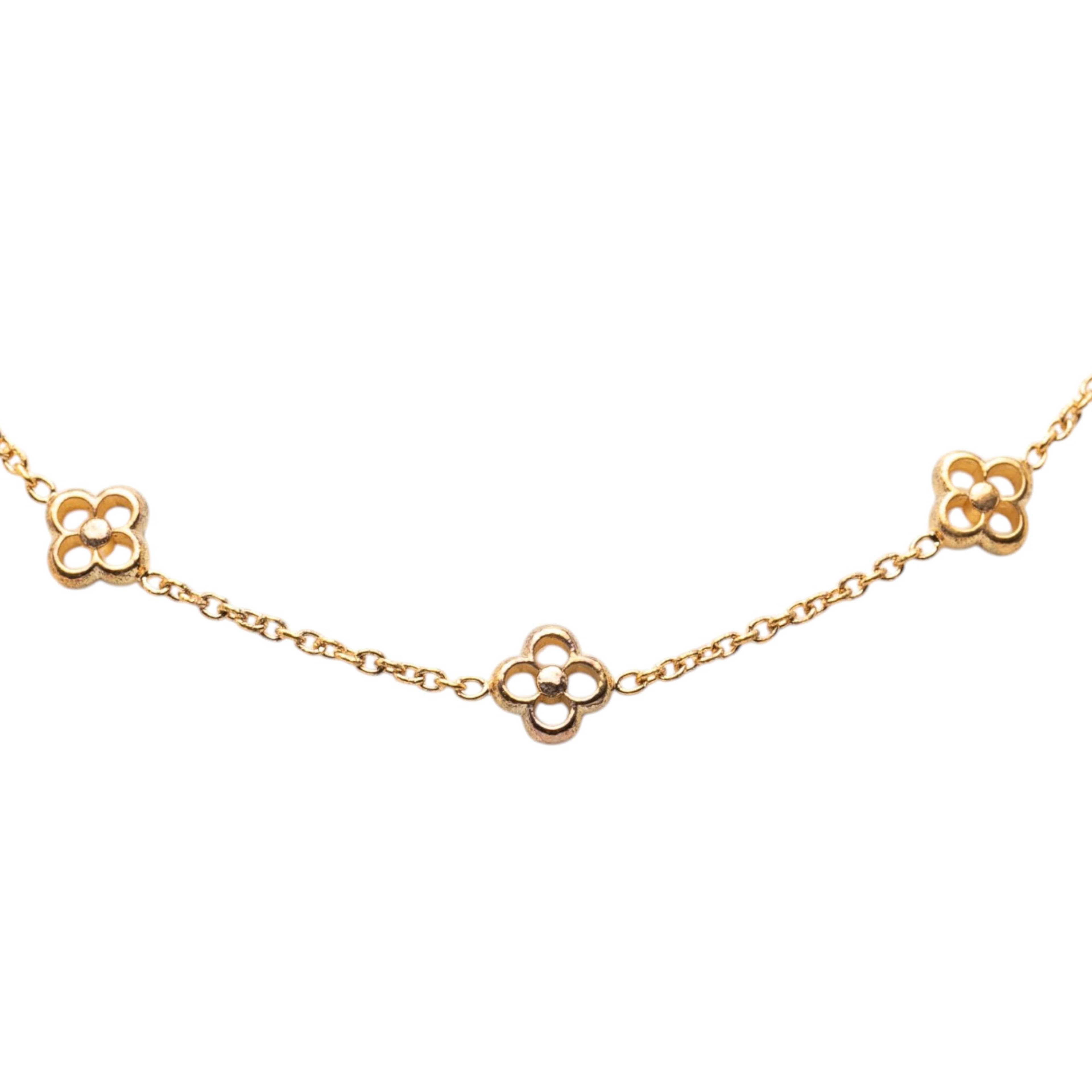 Louis Vuitton Gold Plated Flower Full Necklace, från Luxclusif, i färgen guld. Klicka för att öppna bilden i stort format