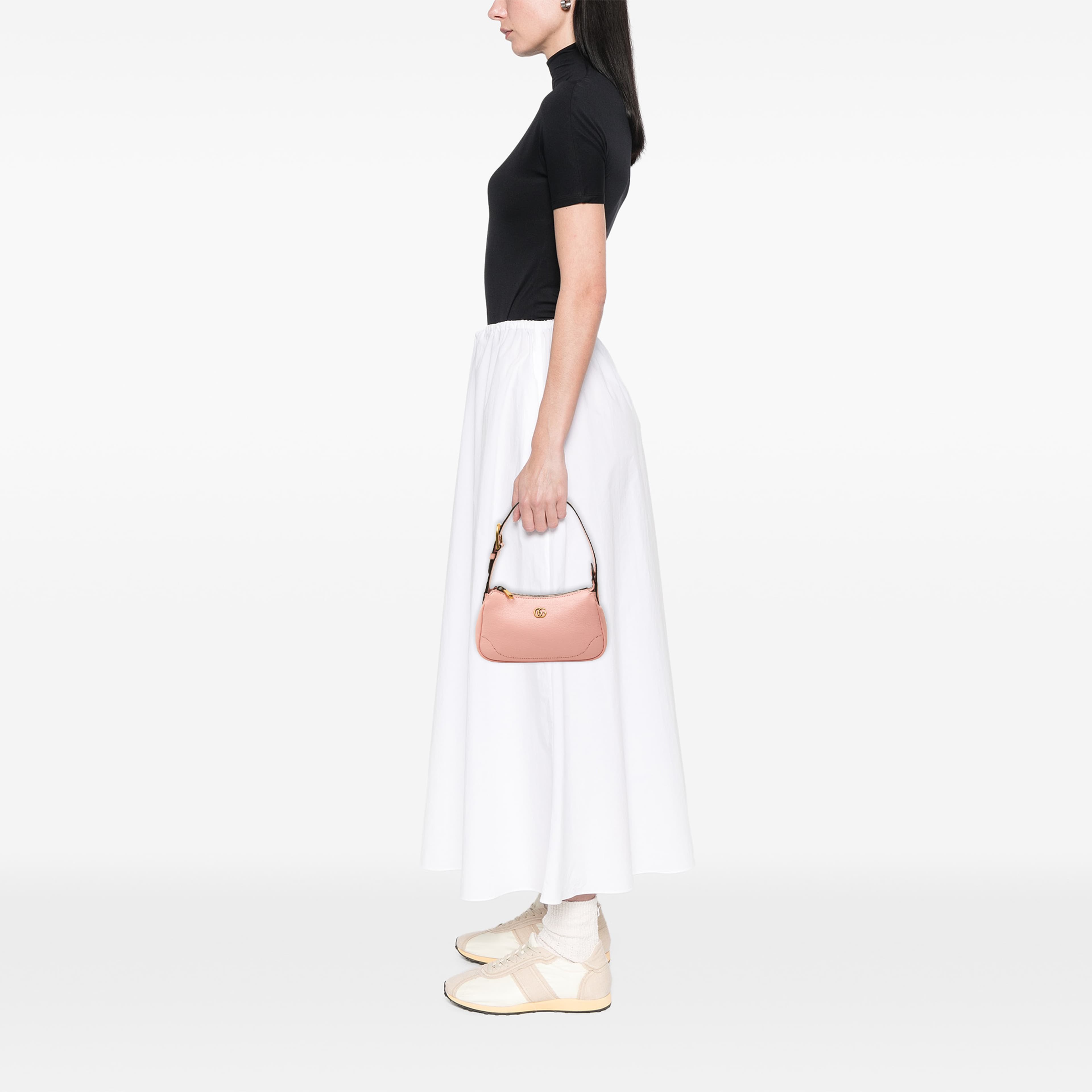 Gucci Mini Goatskin Aphrodite Shoulder Bag, från Luxclusif, i färgen rosa. Klicka för att öppna bilden i stort format