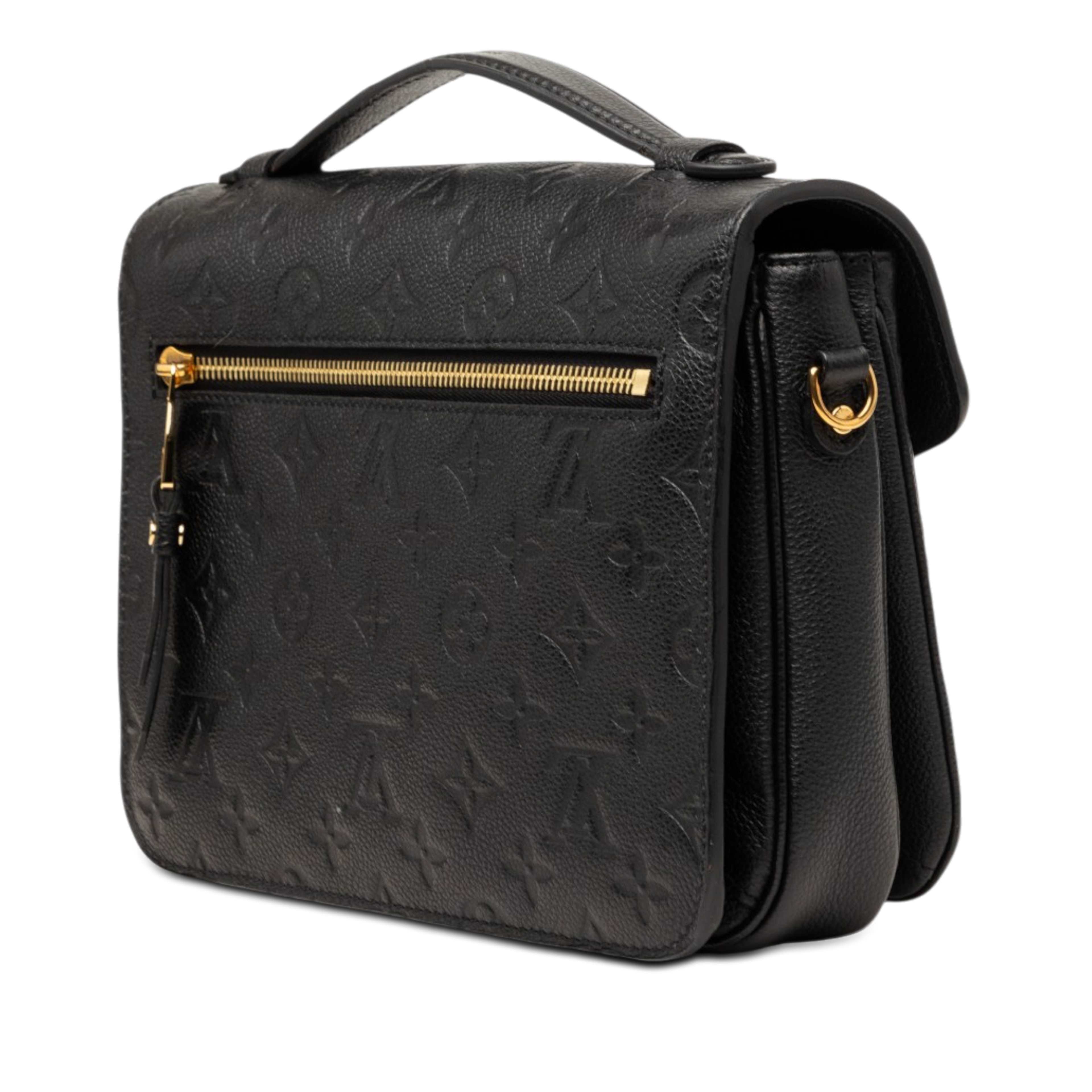 Louis Vuitton Monogram Empreinte Pochette Metis, från Luxclusif, i färgen svart. Klicka för att öppna bilden i stort format