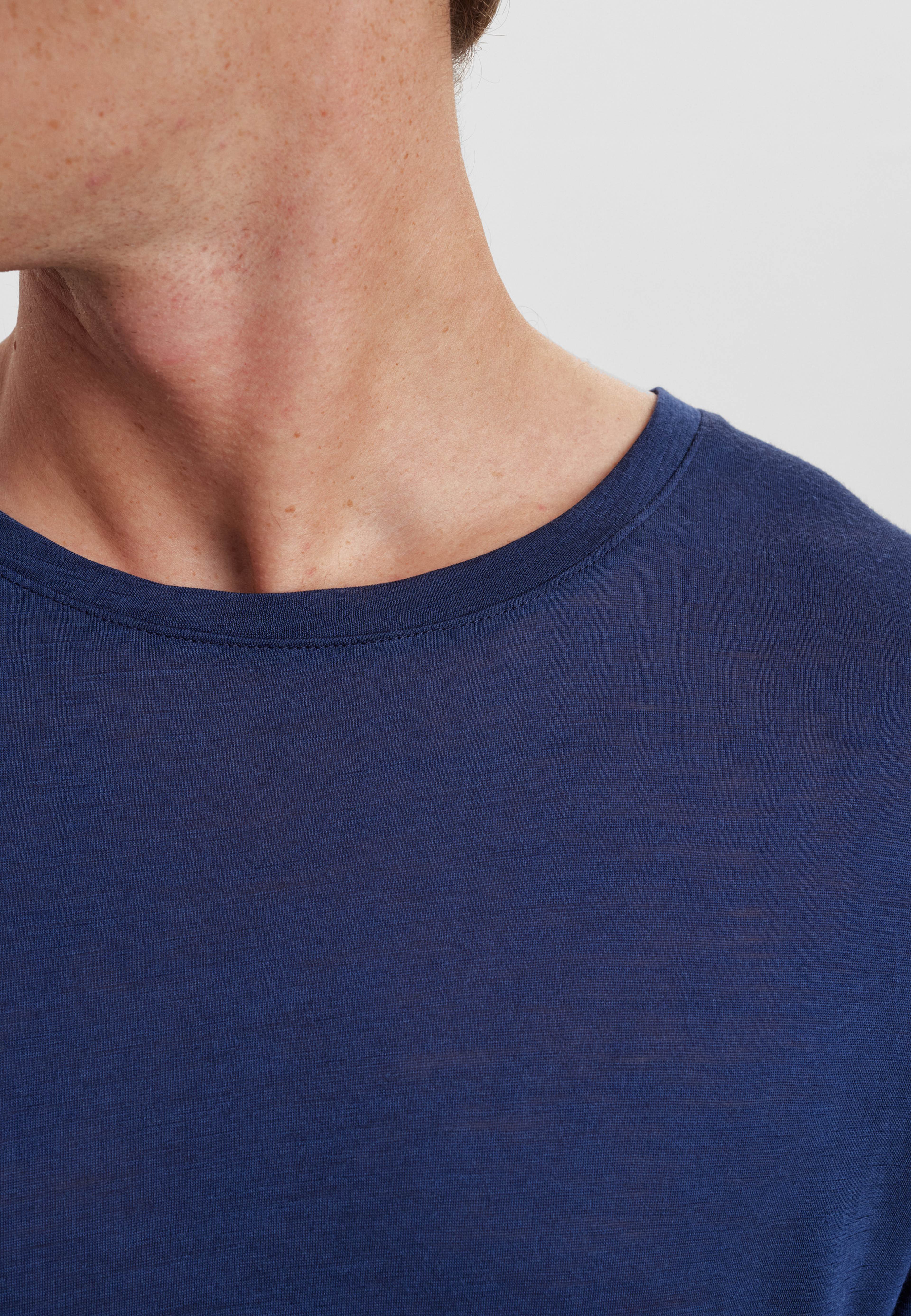Ekologisk Ull, T-shirt, Navy