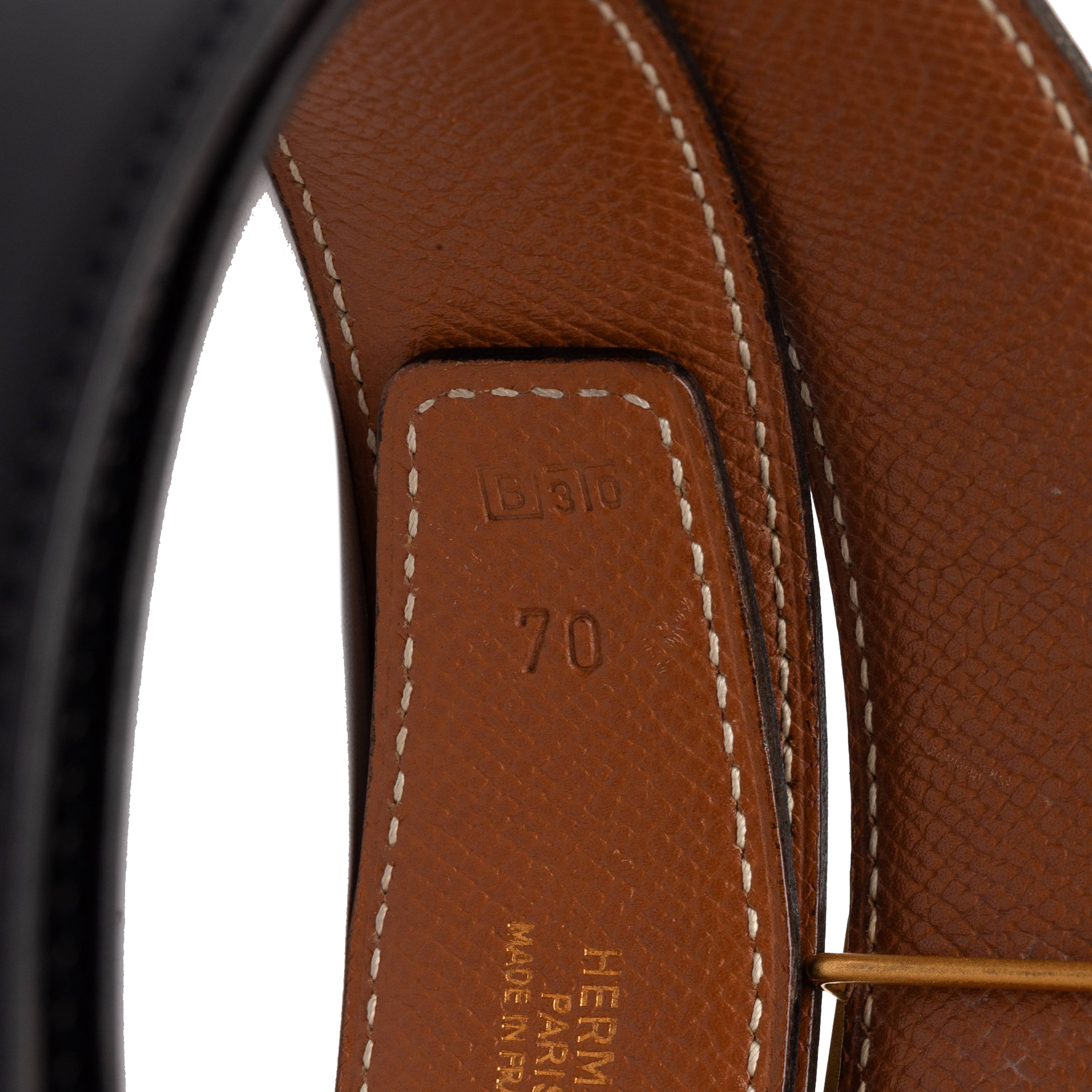 Hermès Veau Madame Regate Belt 24, från Luxclusif, i färgen svart. Klicka för att öppna bilden i stort format