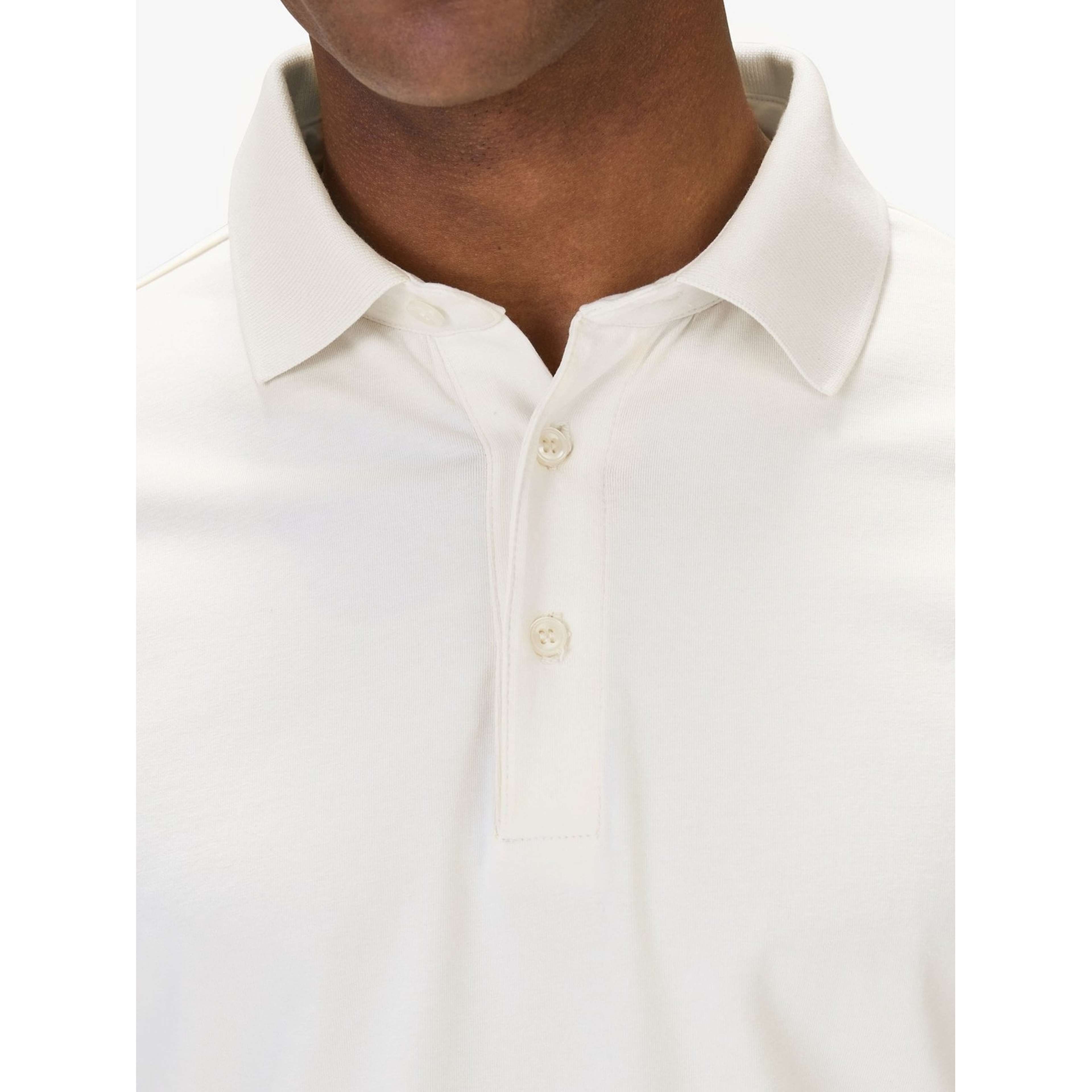 Cotton Fitted Stretch L/s Polo Shirt Jersey