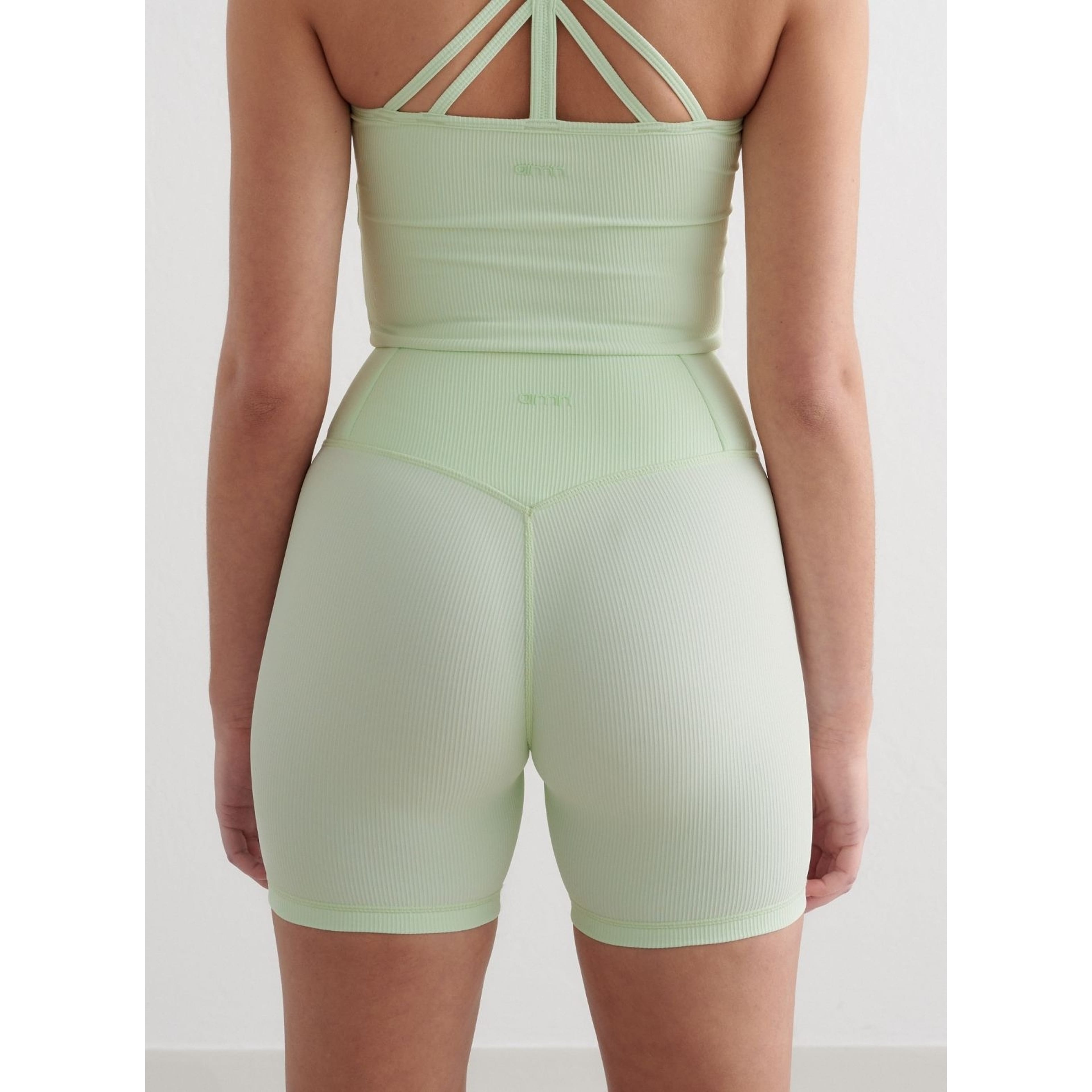 Ribbed Performance Midi Biker Shorts