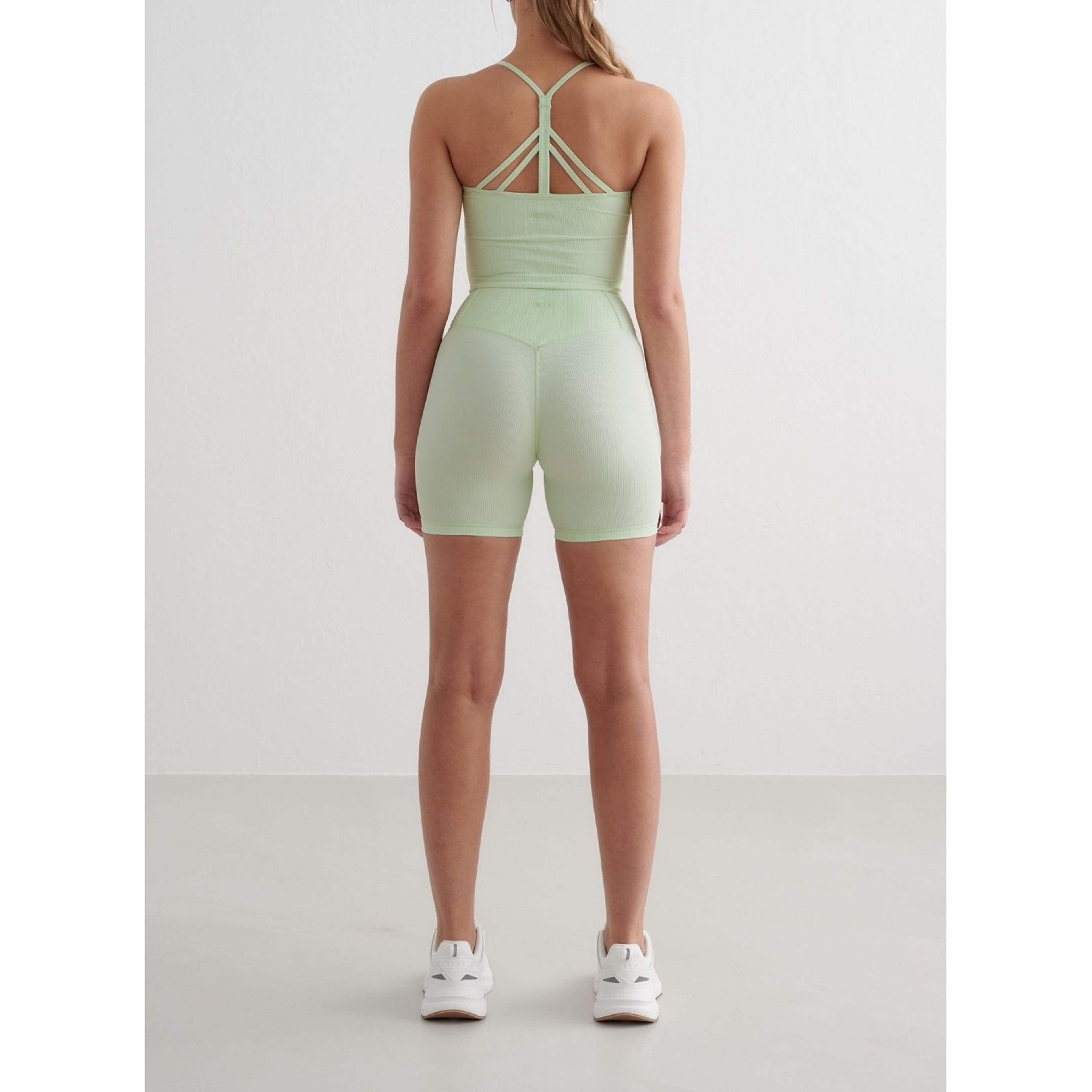 Ribbed Performance Midi Biker Shorts