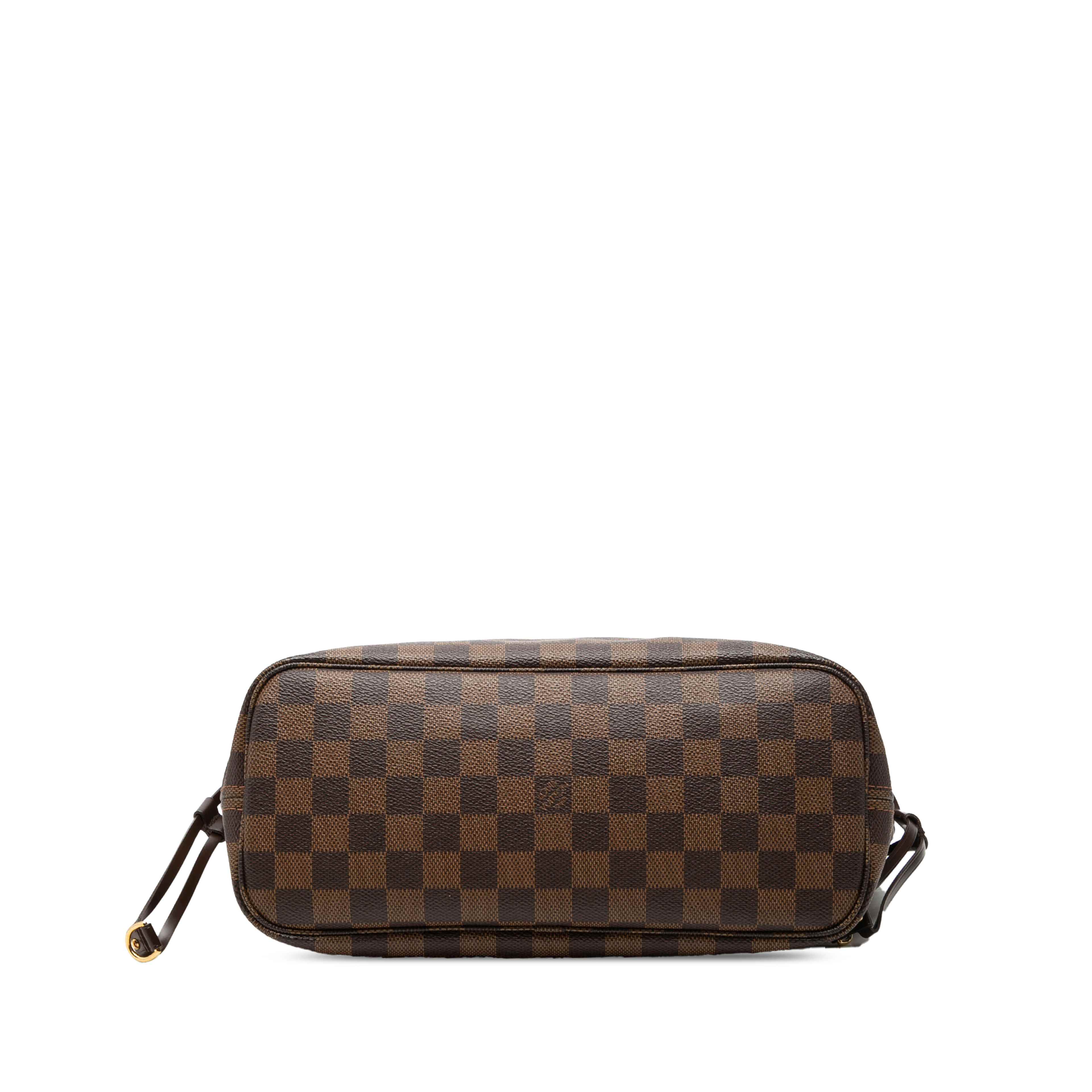 Louis Vuitton Damier Ebene Neverfull Pm, från Luxclusif, i färgen brun. Klicka för att öppna bilden i stort format
