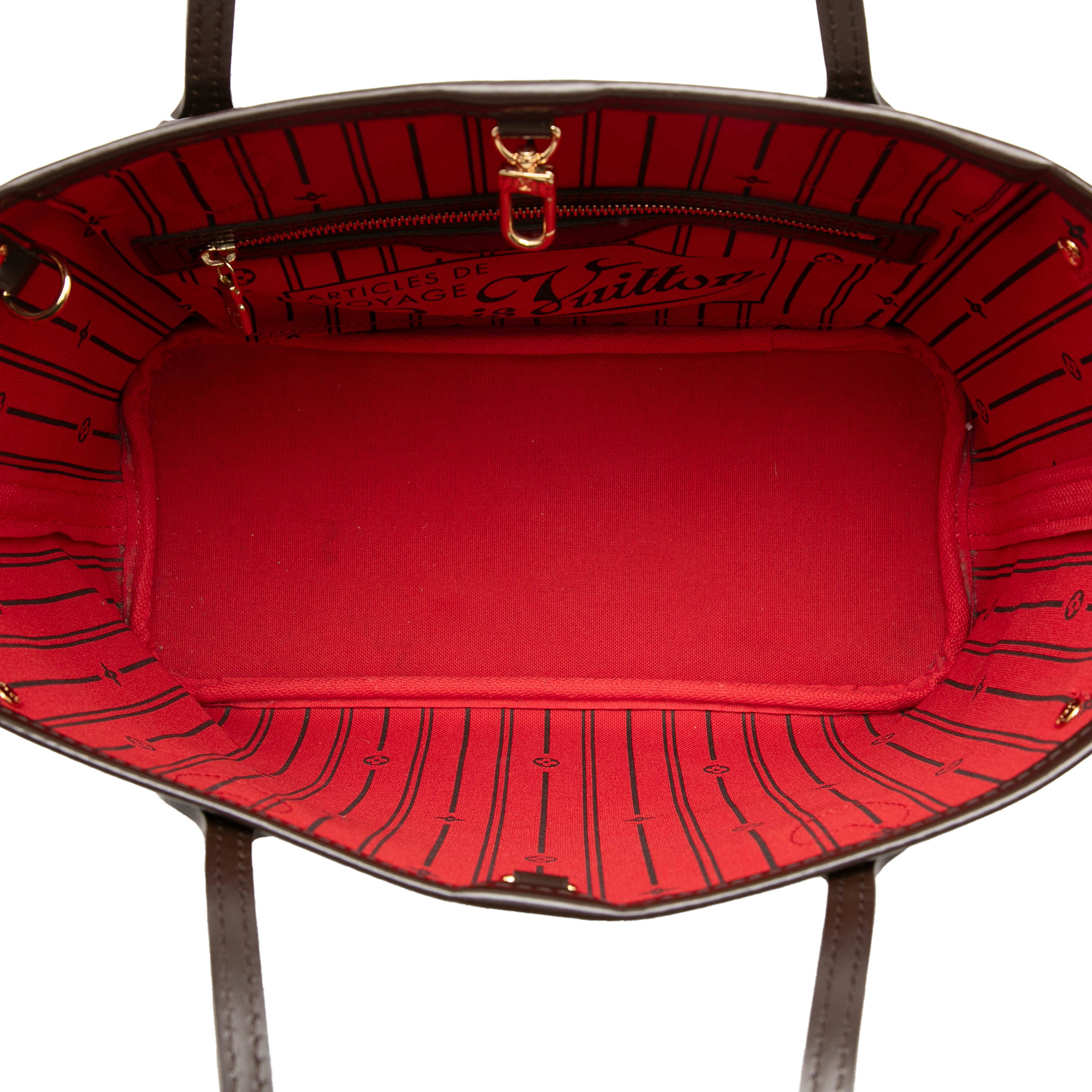 Louis Vuitton Damier Ebene Neverfull Pm, från Luxclusif, i färgen brun. Klicka för att öppna bilden i stort format