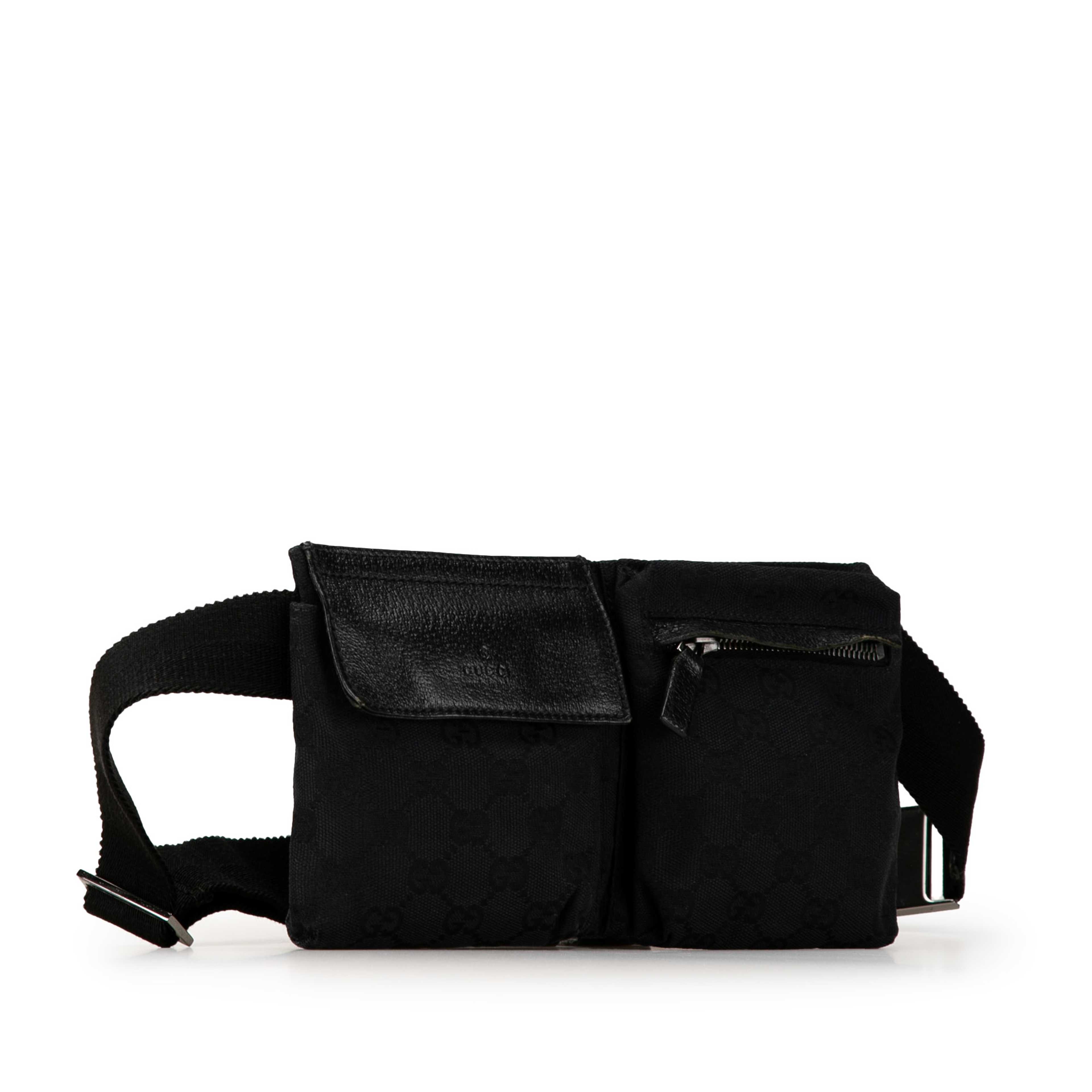 Gucci Gg Canvas Double Pocket Belt Bag