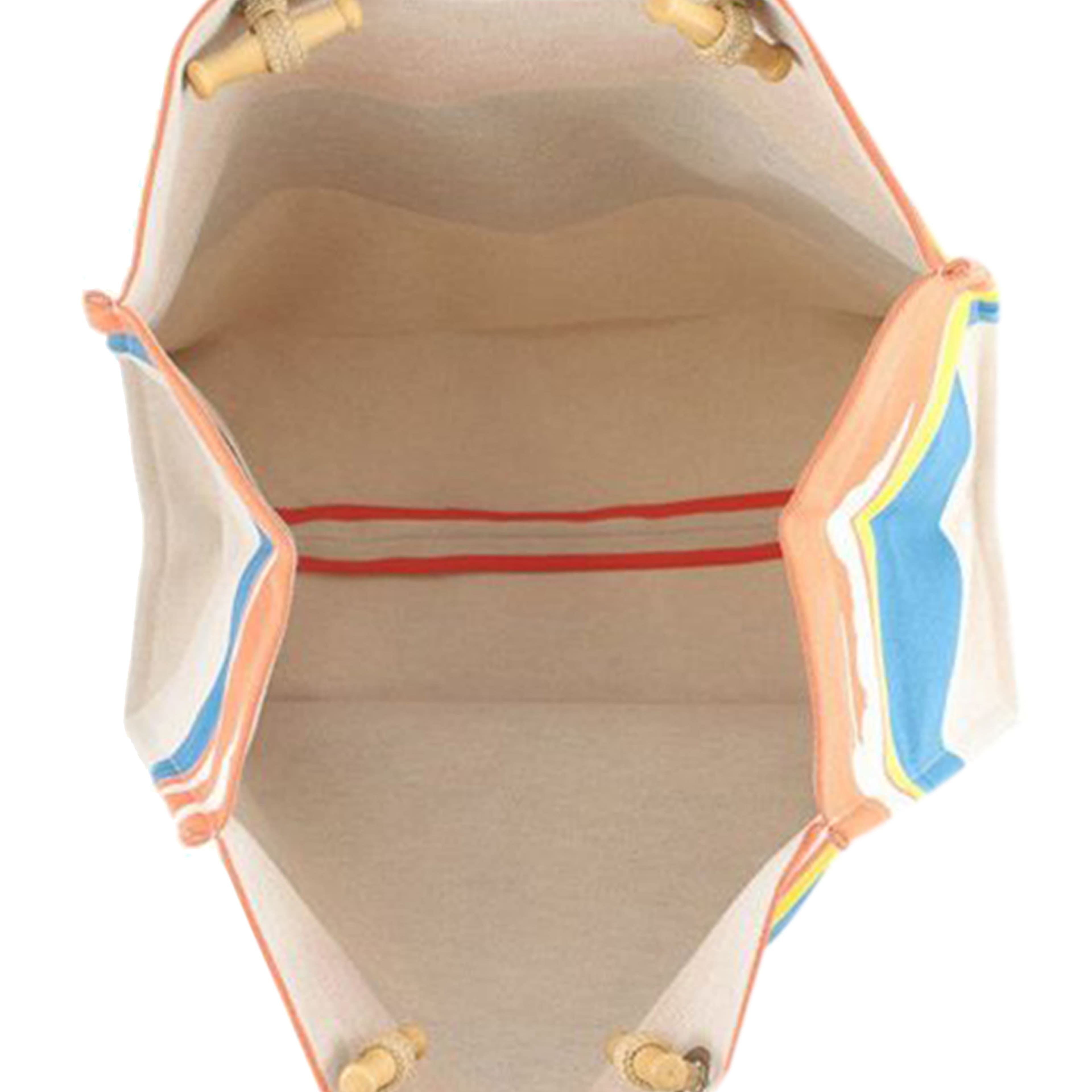 Hermès Toile Escale A La Plage Beach Bag, från Luxclusif, i färgen beige. Klicka för att öppna bilden i stort format