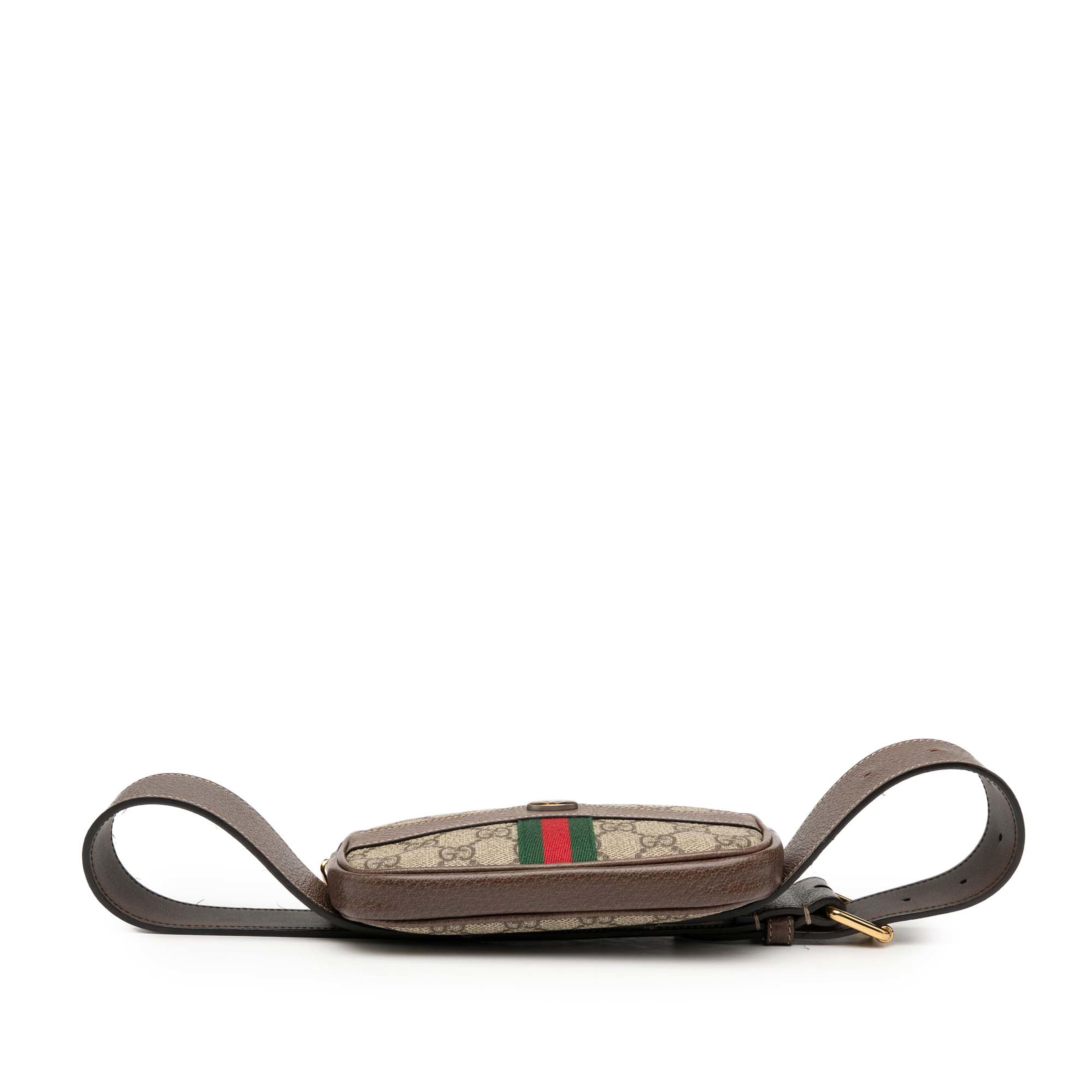 Gucci Small Gg Supreme Web Ophidia Belt Bag, från Luxclusif, i färgen beige. Klicka för att öppna bilden i stort format