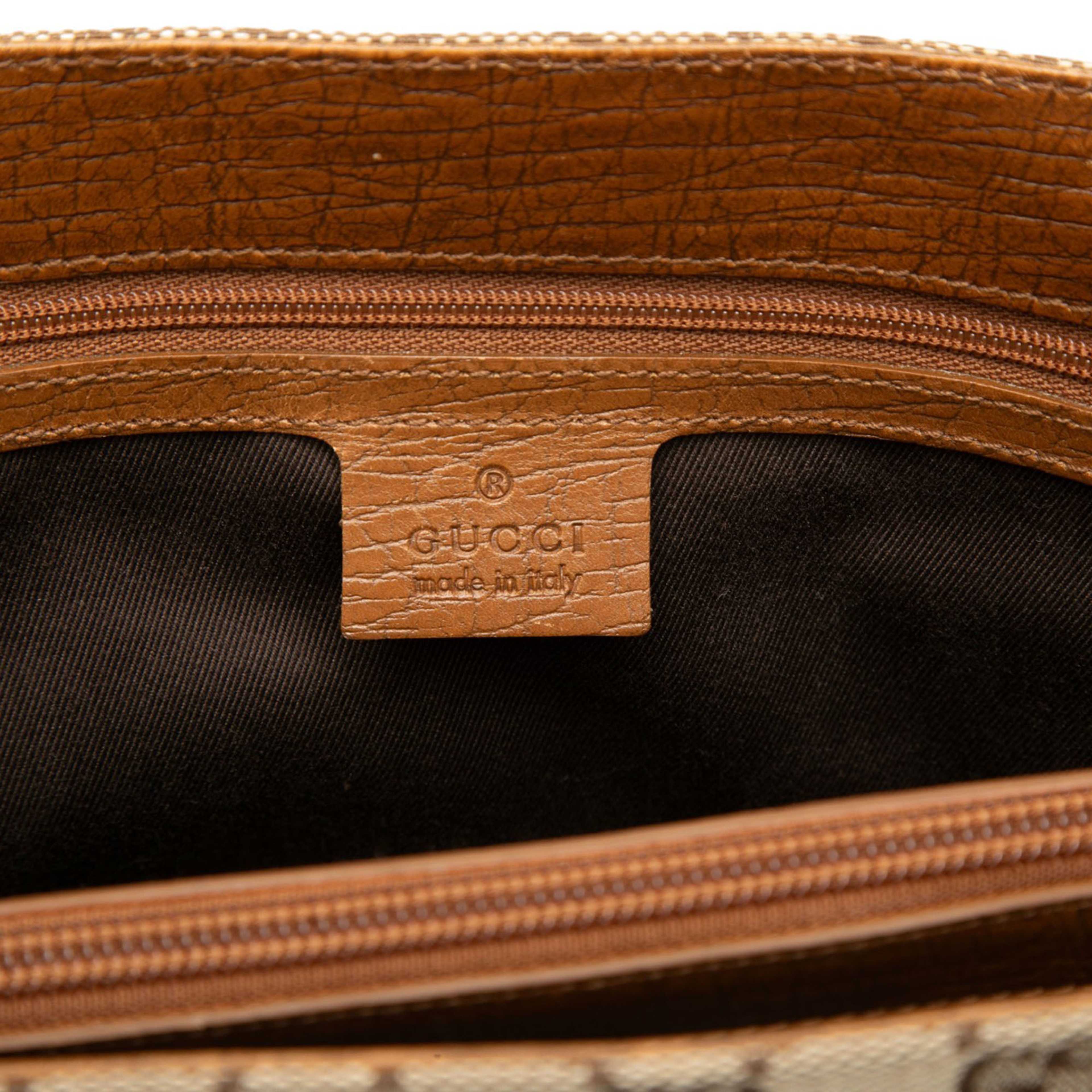 Gucci Gg Canvas Bamboo Tote, från Luxclusif, i färgen beige. Klicka för att öppna bilden i stort format