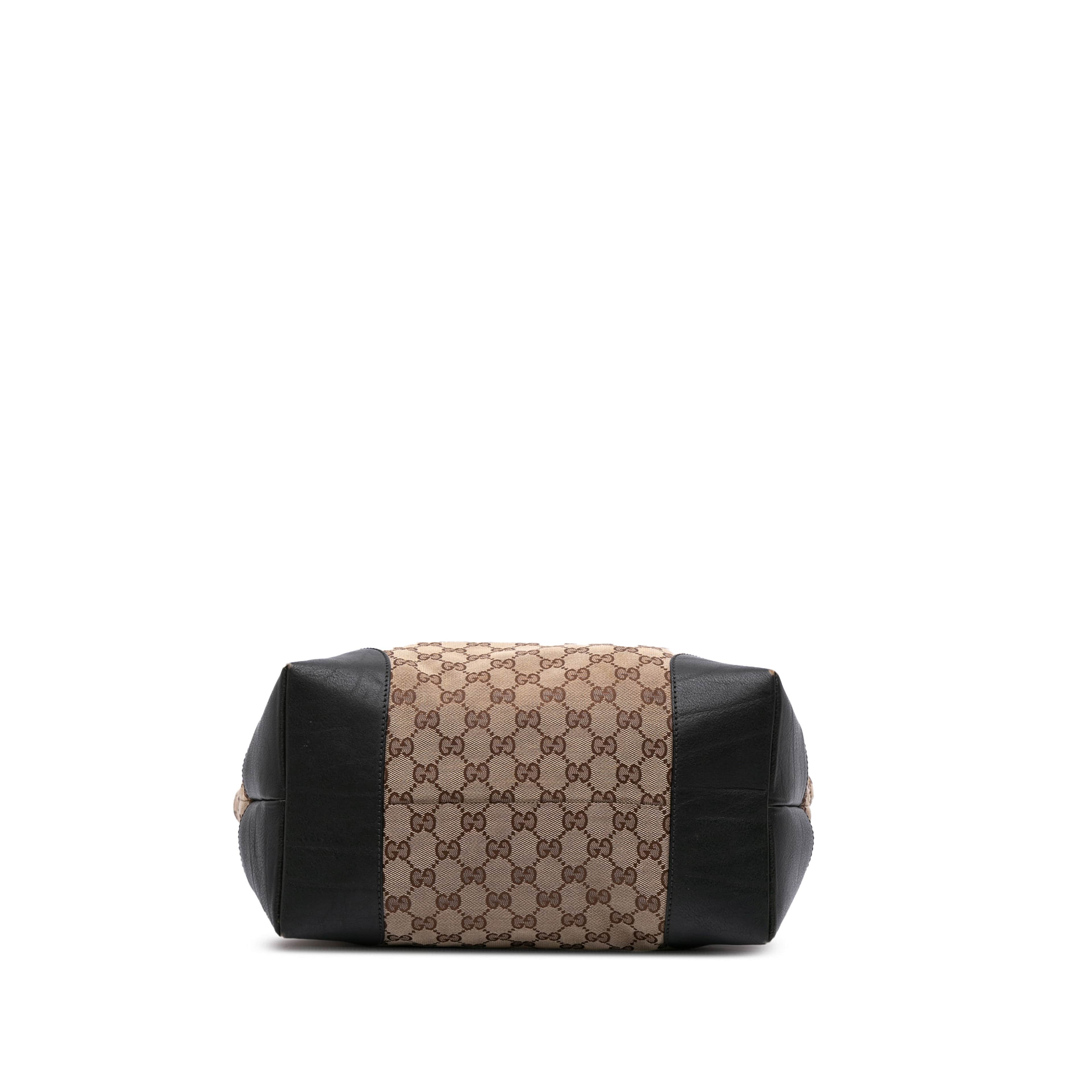 Gucci Large Gg Canvas Gg Charm Tote