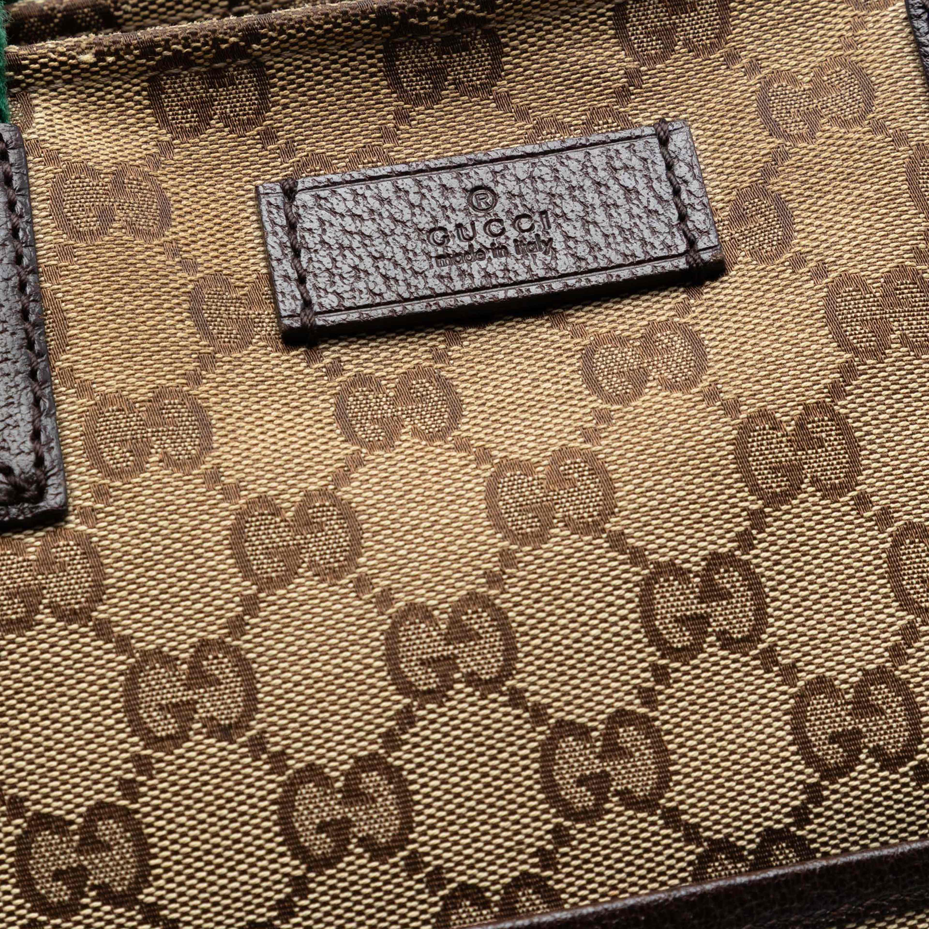 Gucci Gg Canvas Web Tote, från Luxclusif, i färgen beige. Klicka för att öppna bilden i stort format