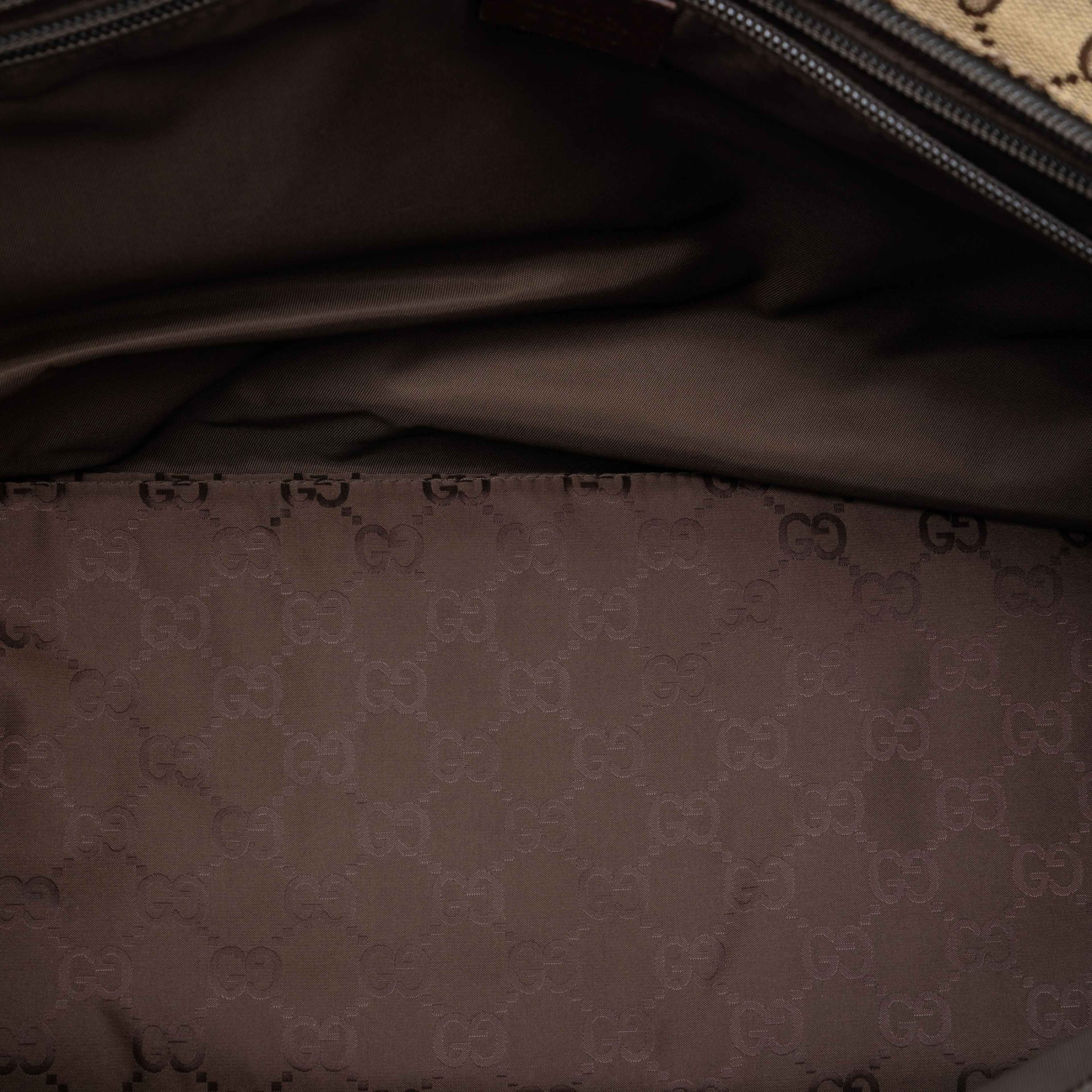 Gucci Gg Canvas Web Tote, från Luxclusif, i färgen beige. Klicka för att öppna bilden i stort format