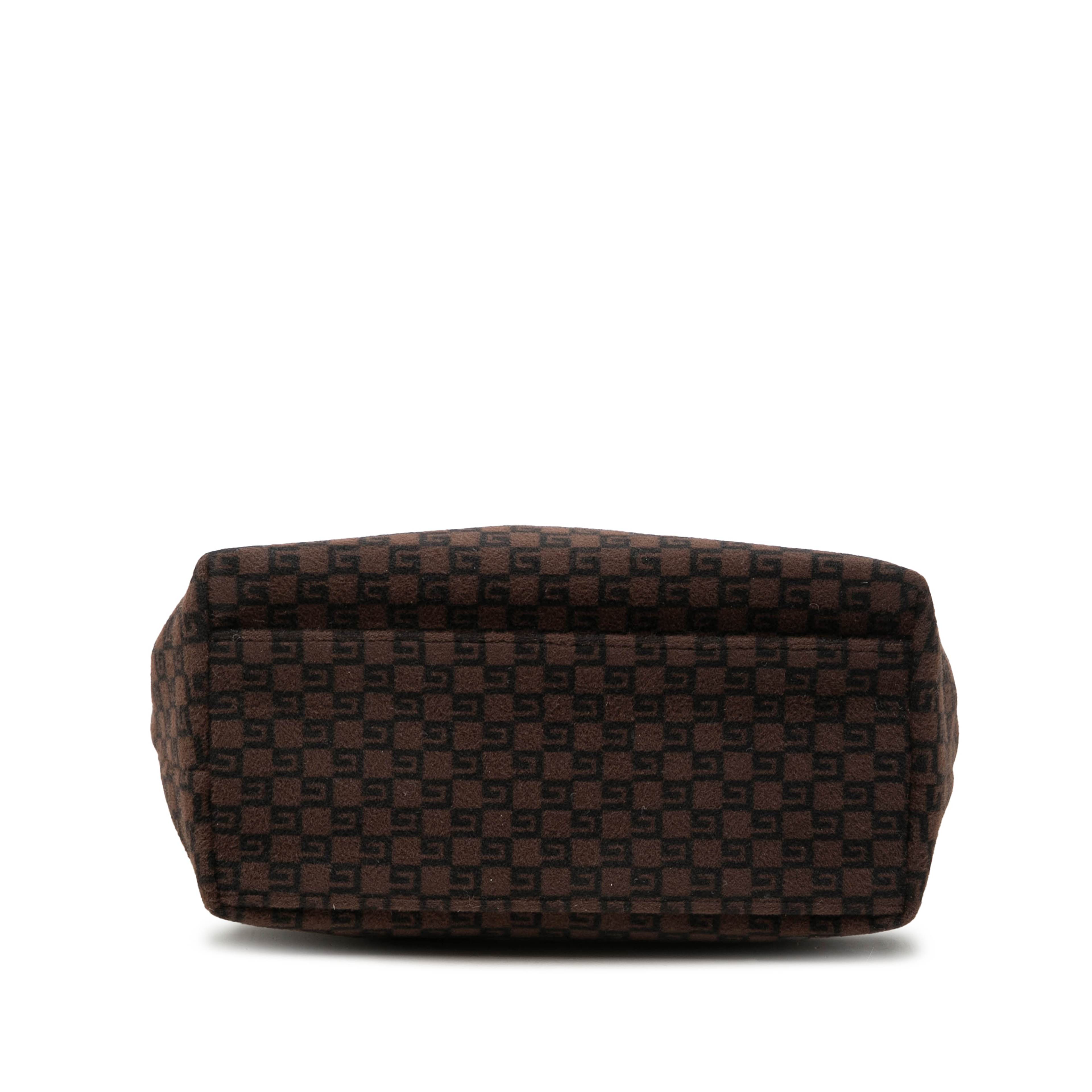 Gucci Jacquard Square G Tote, från Luxclusif, i färgen brun. Klicka för att öppna bilden i stort format