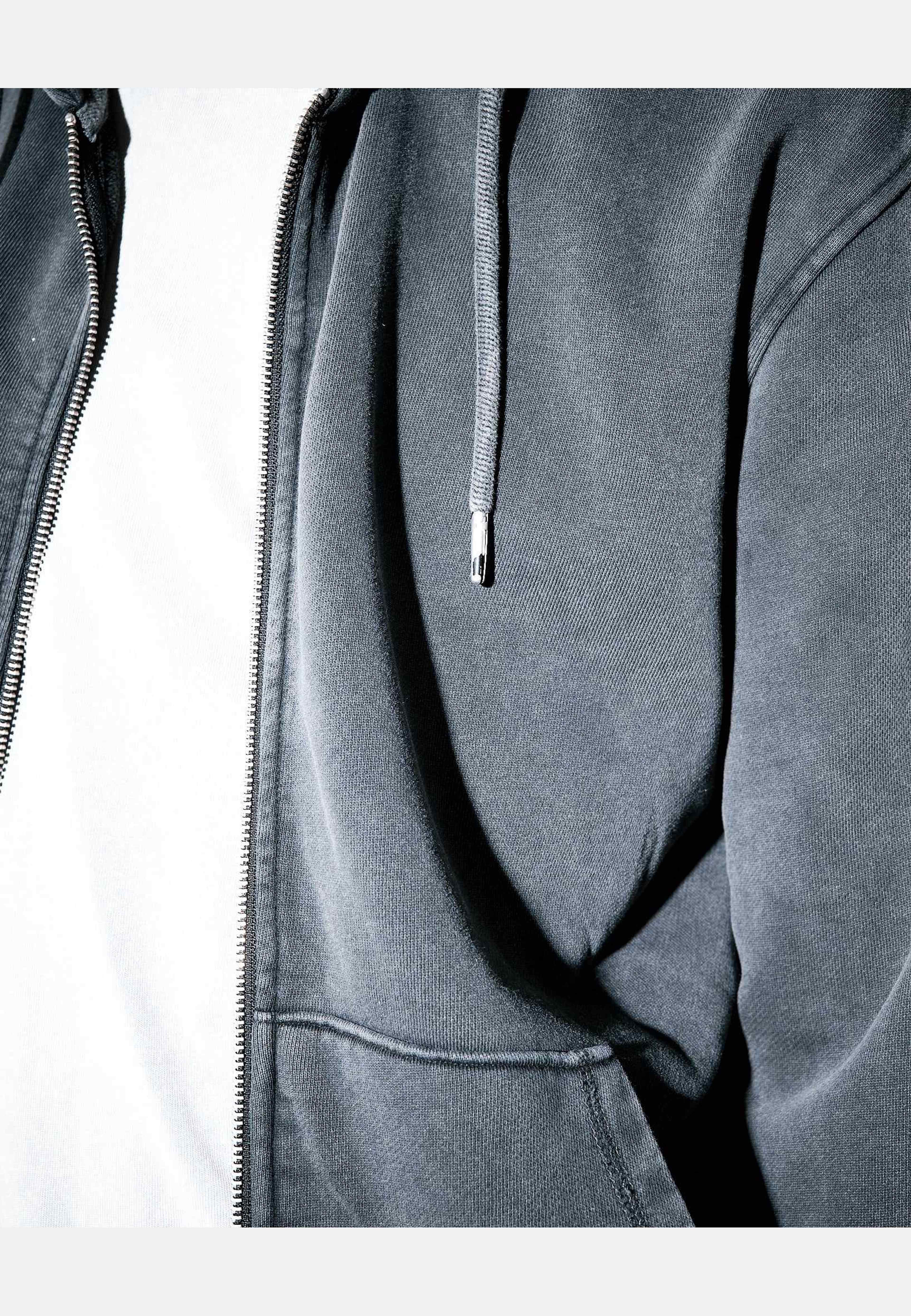 Bt Zip Hoodie Washed Black, från Brixtol Textiles, i färgen washed black. Klicka för att öppna bilden i stort format