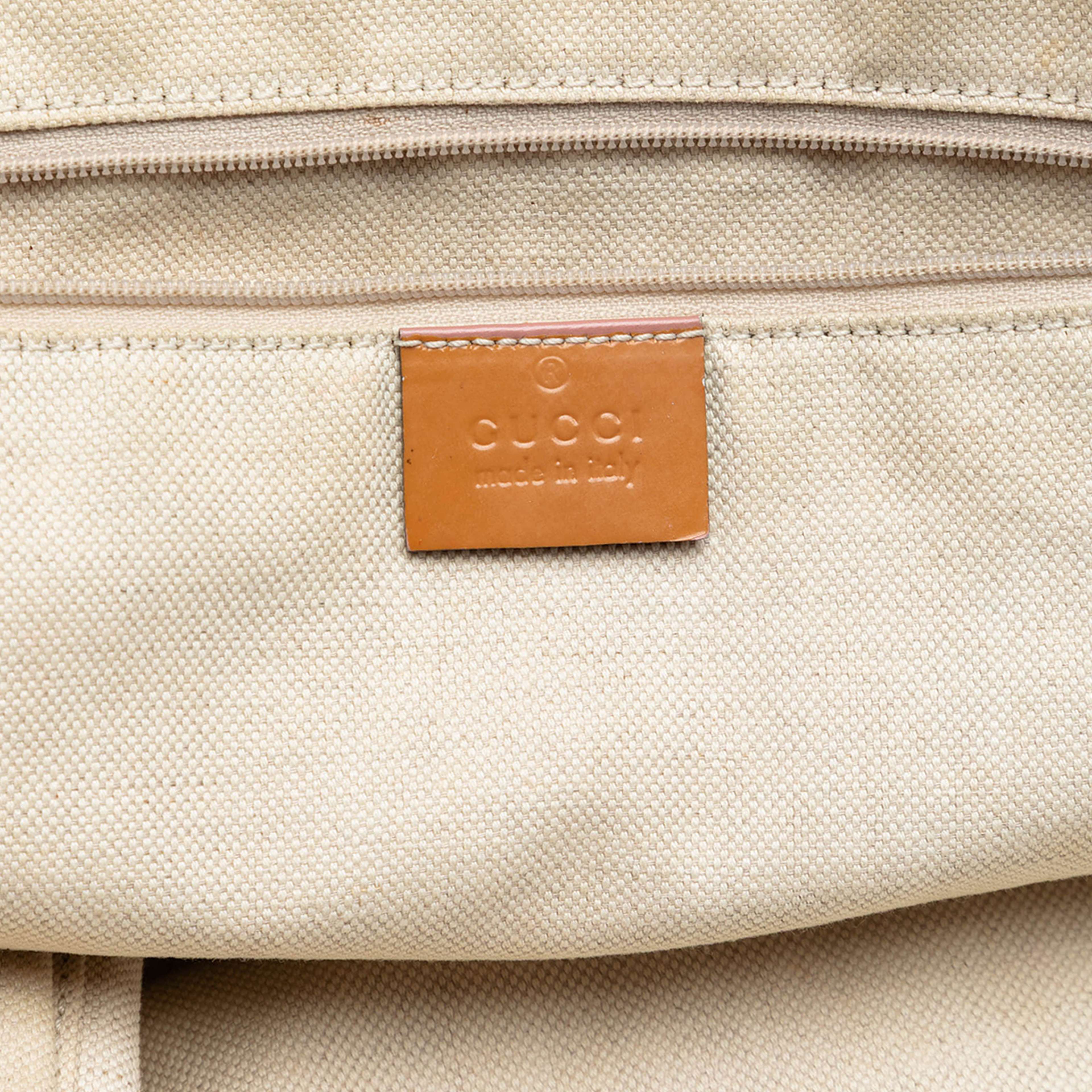 Gucci Gg Canvas Web Jolie Tote, från Luxclusif, i färgen beige. Klicka för att öppna bilden i stort format