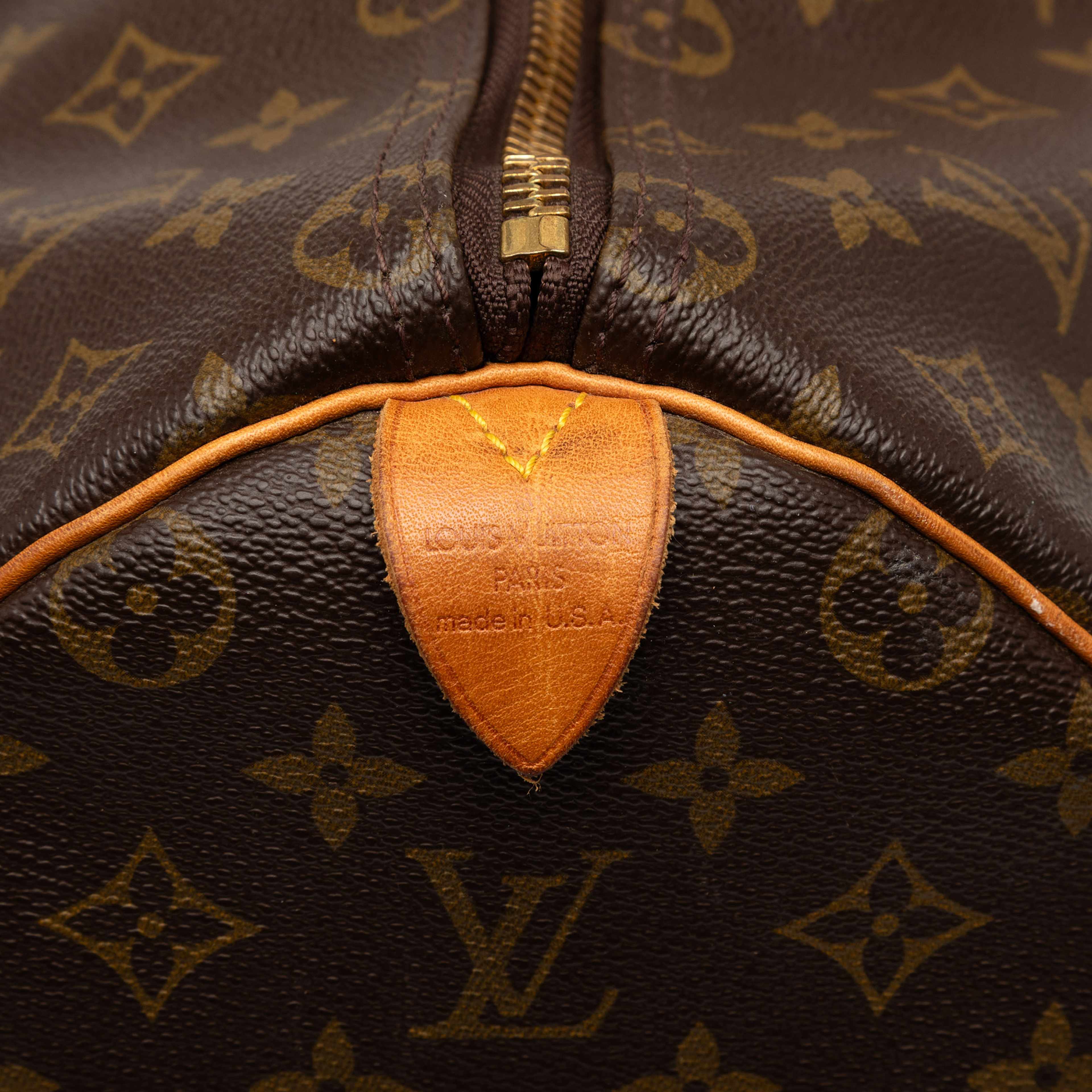 Louis Vuitton Monogram Keepall 50, från Luxclusif, i färgen brown. Klicka för att öppna bilden i stort format