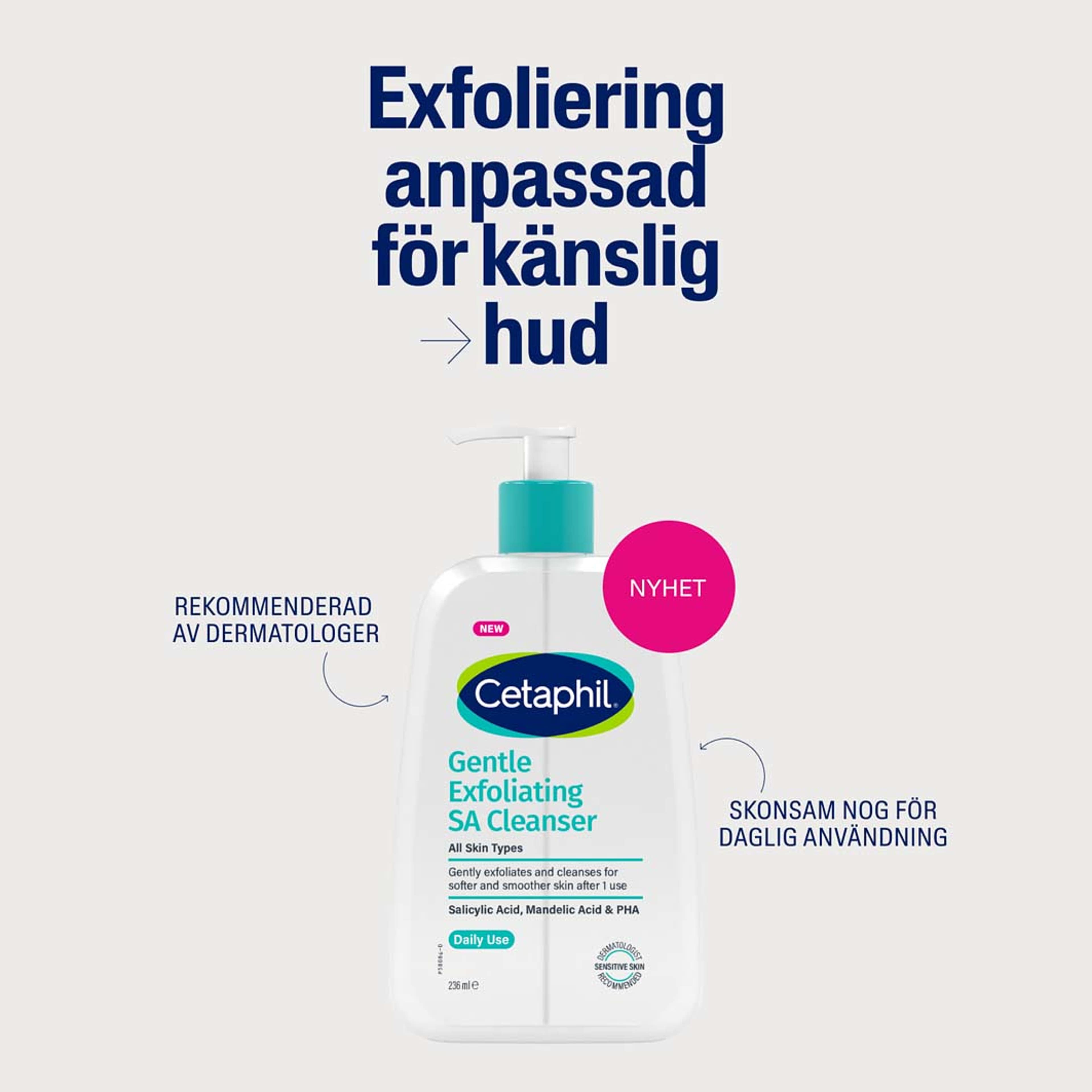 SA Exfoliating Cleanser, från Cetaphil. Klicka för att öppna bilden i stort format