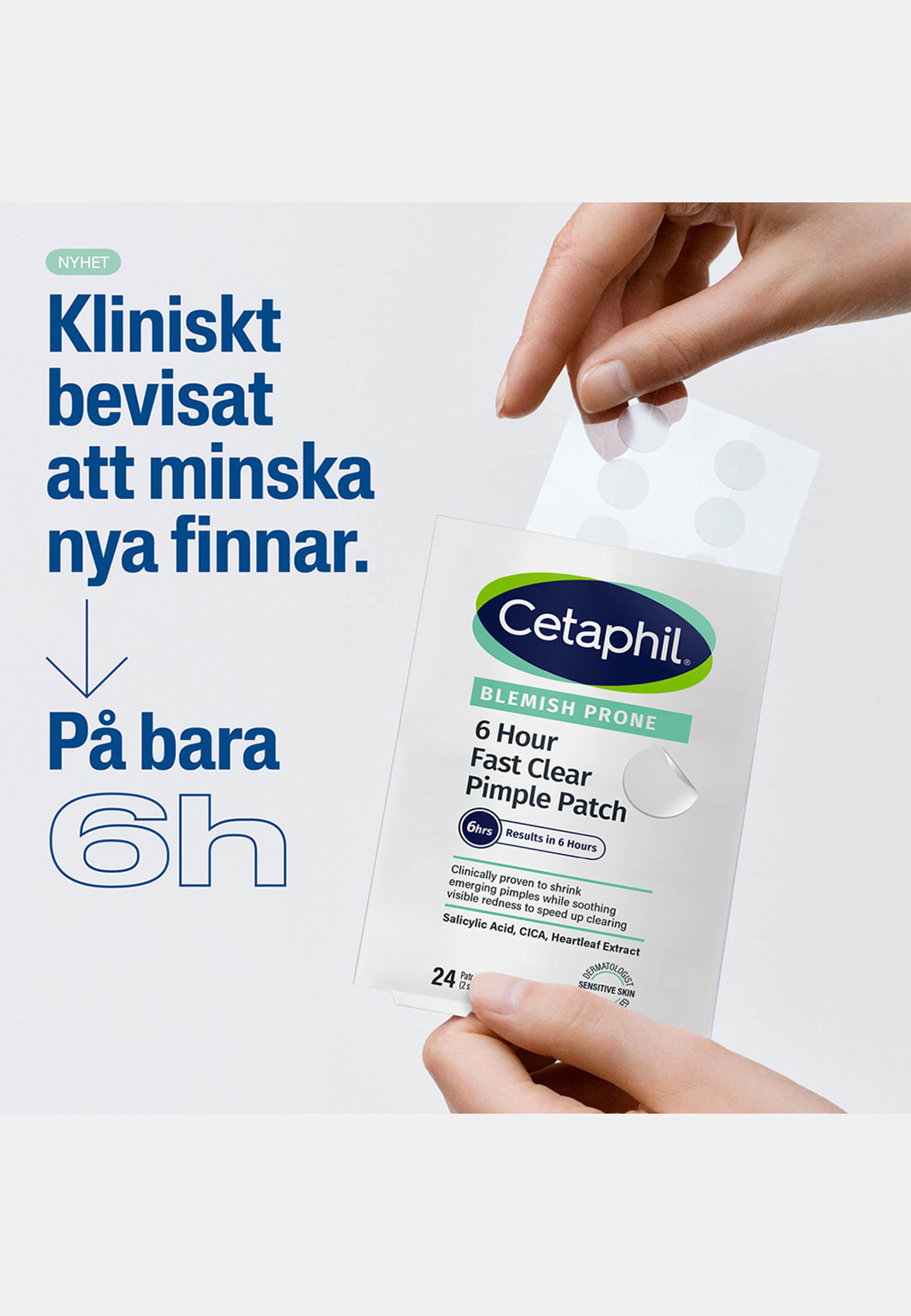 6h Fast Clear Pimple Patch 24 st, från Cetaphil. Klicka för att öppna bilden i stort format