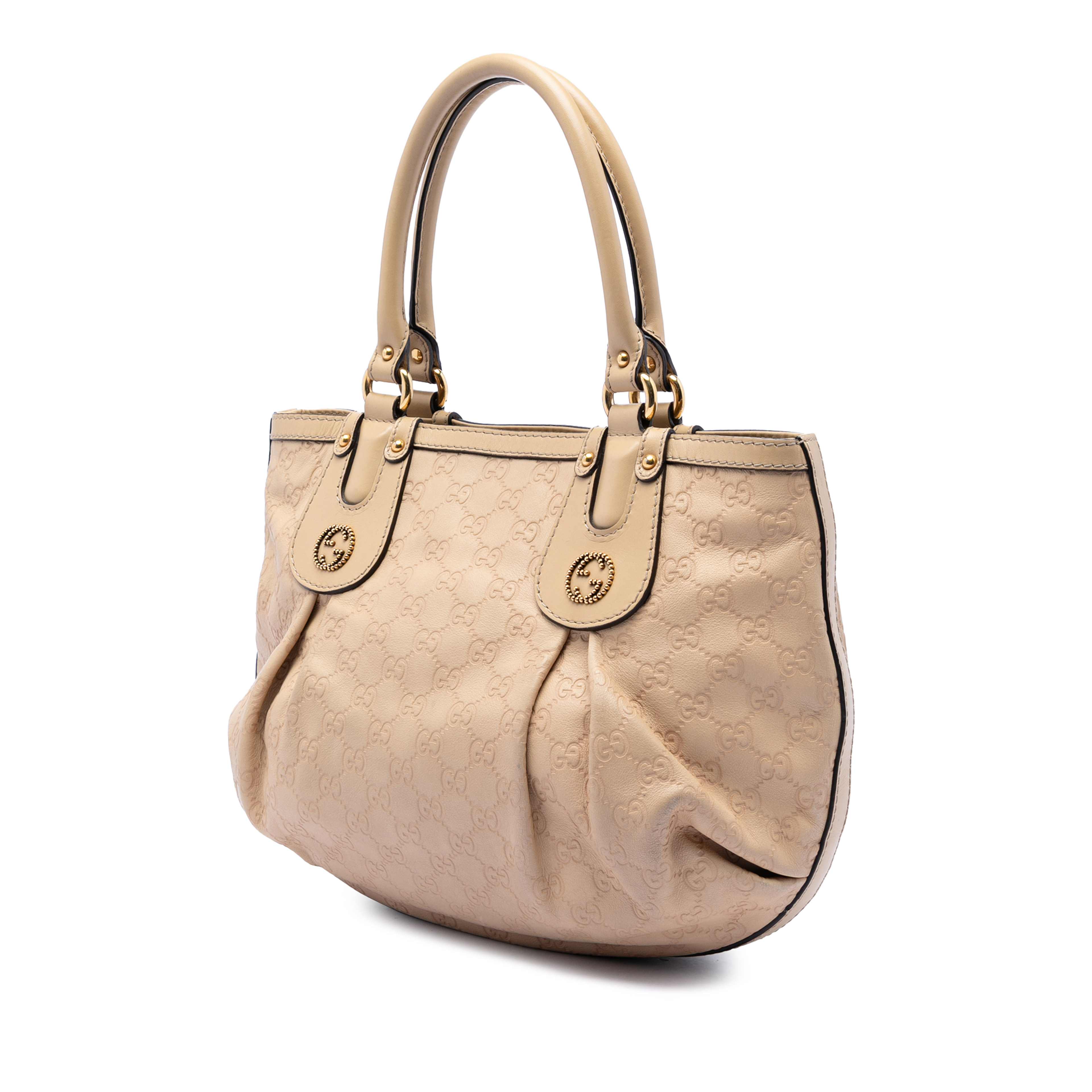 Gucci Guccissima Scarlett Tote, från Luxclusif, i färgen beige. Klicka för att öppna bilden i stort format