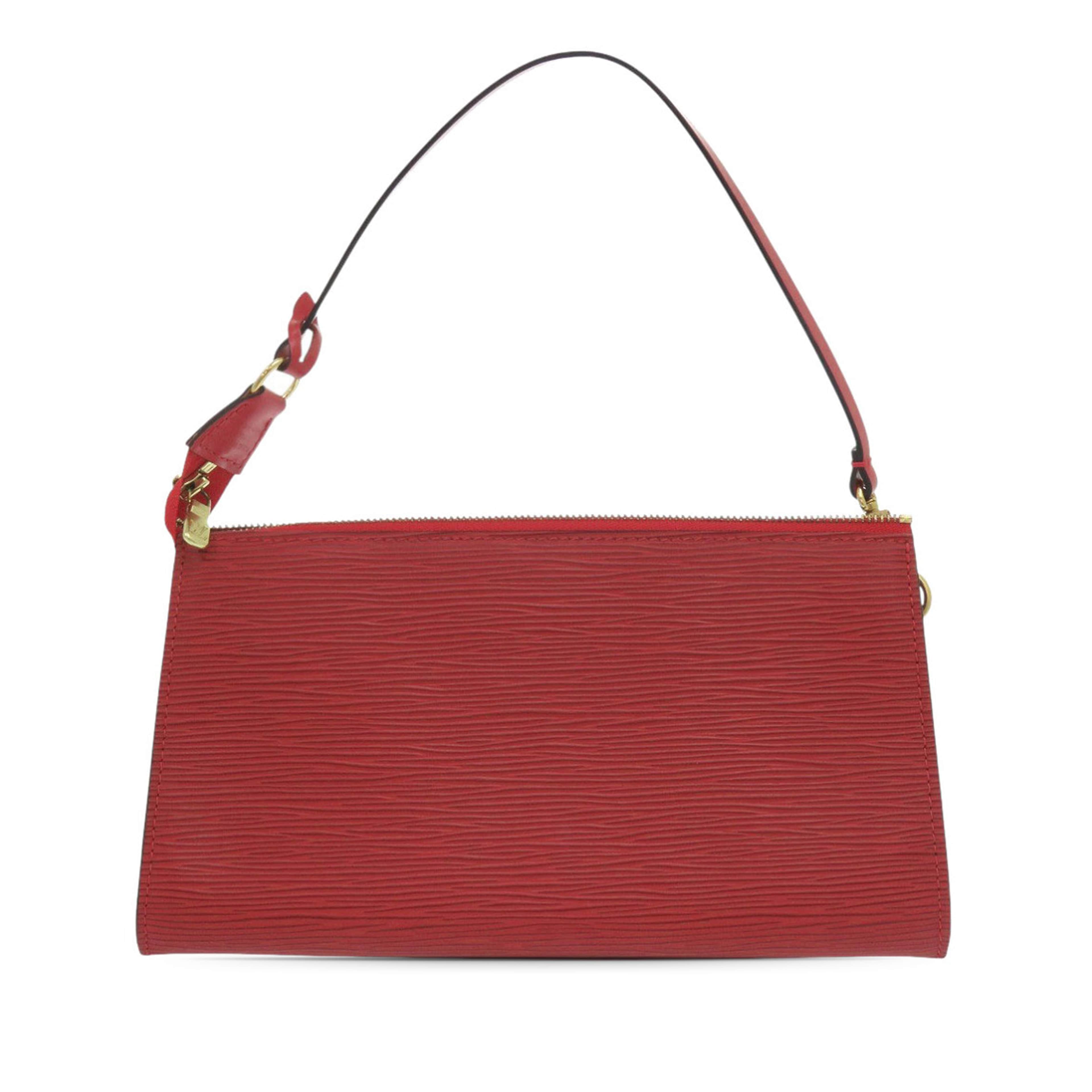 Louis Vuitton Epi Pochette Accessoires, från Luxclusif, i färgen red. Klicka för att öppna bilden i stort format