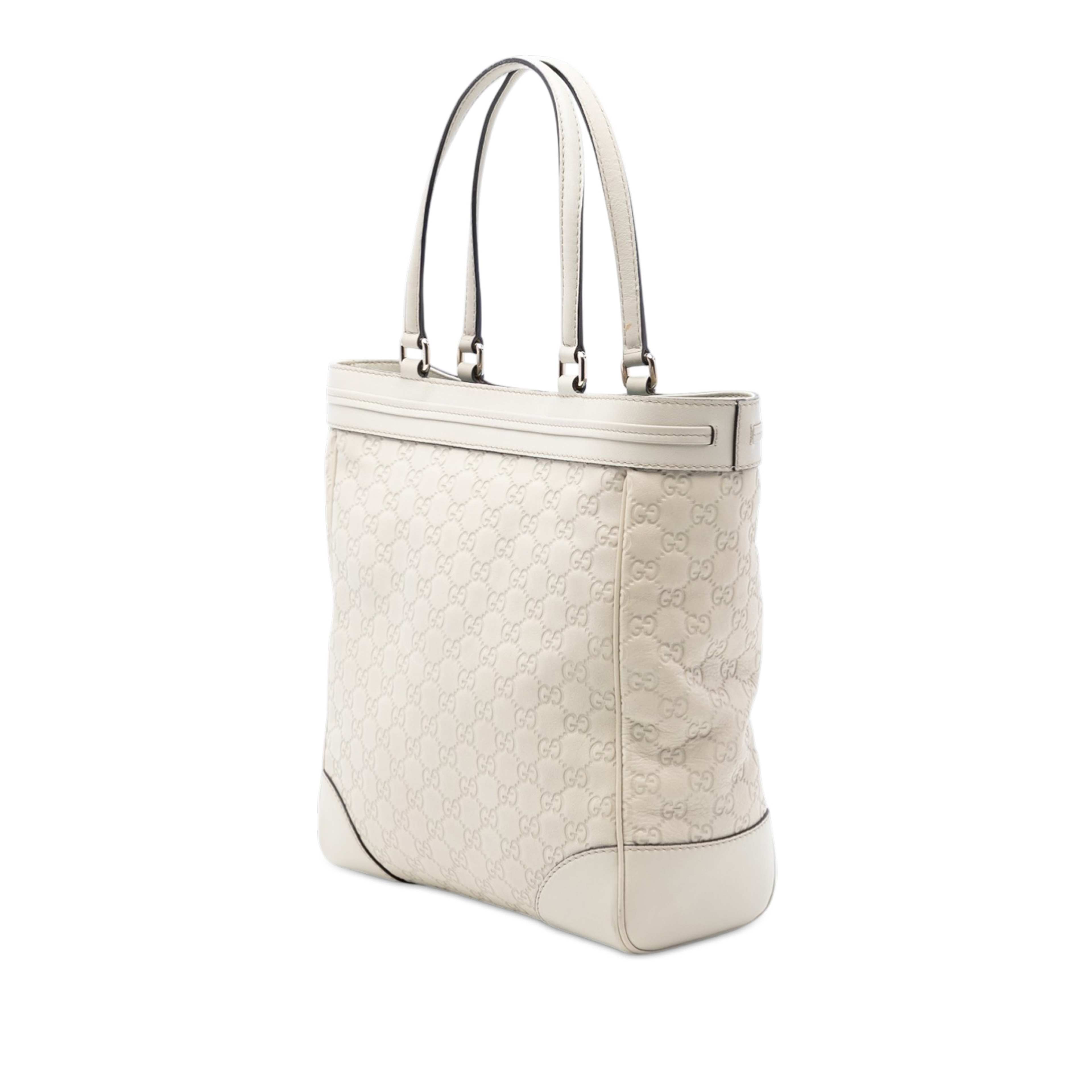 Gucci Guccissima Mayfair Tote, från Luxclusif, i färgen white. Klicka för att öppna bilden i stort format