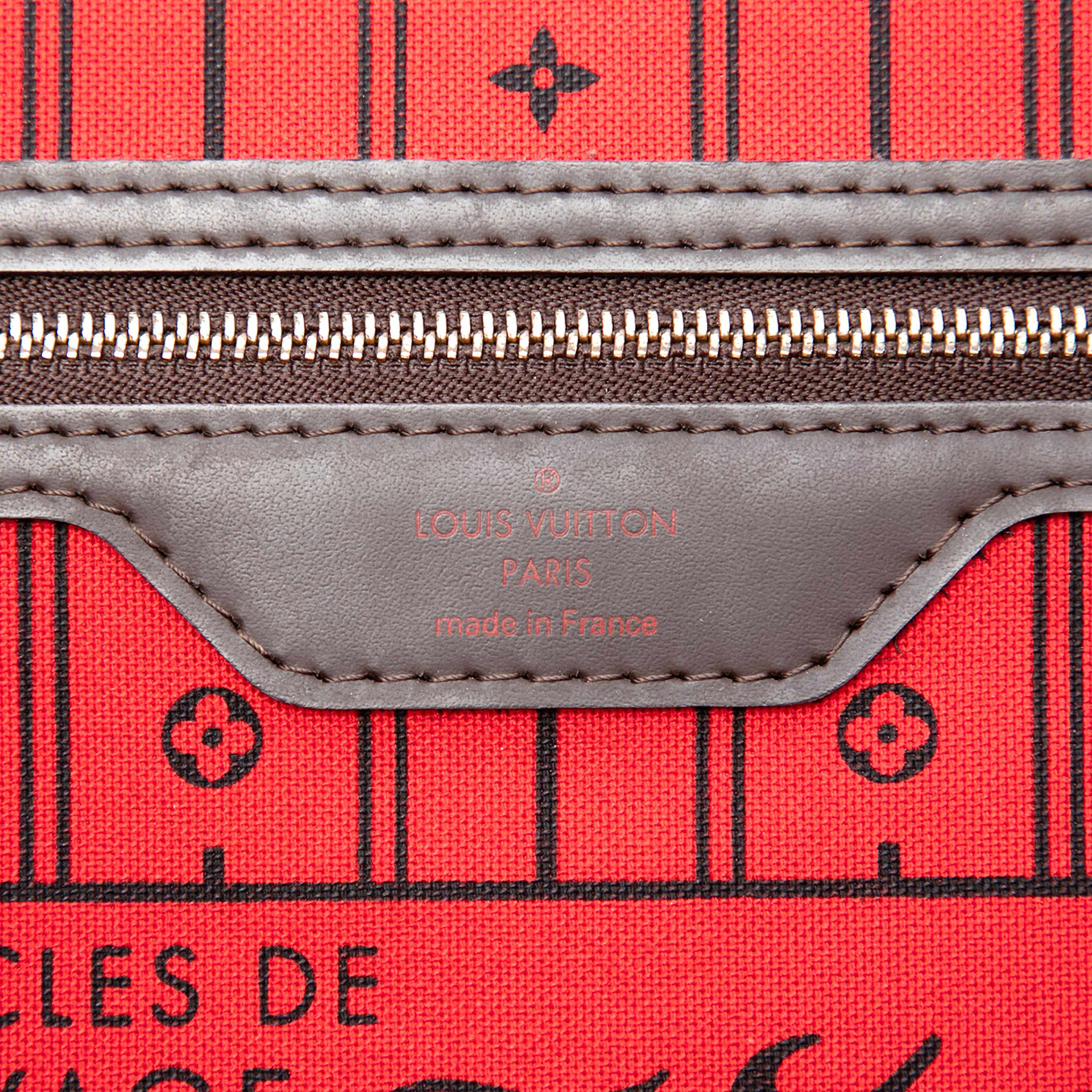 Louis Vuitton Damier Ebene Neverfull Gm, från Luxclusif, i färgen brown. Klicka för att öppna bilden i stort format