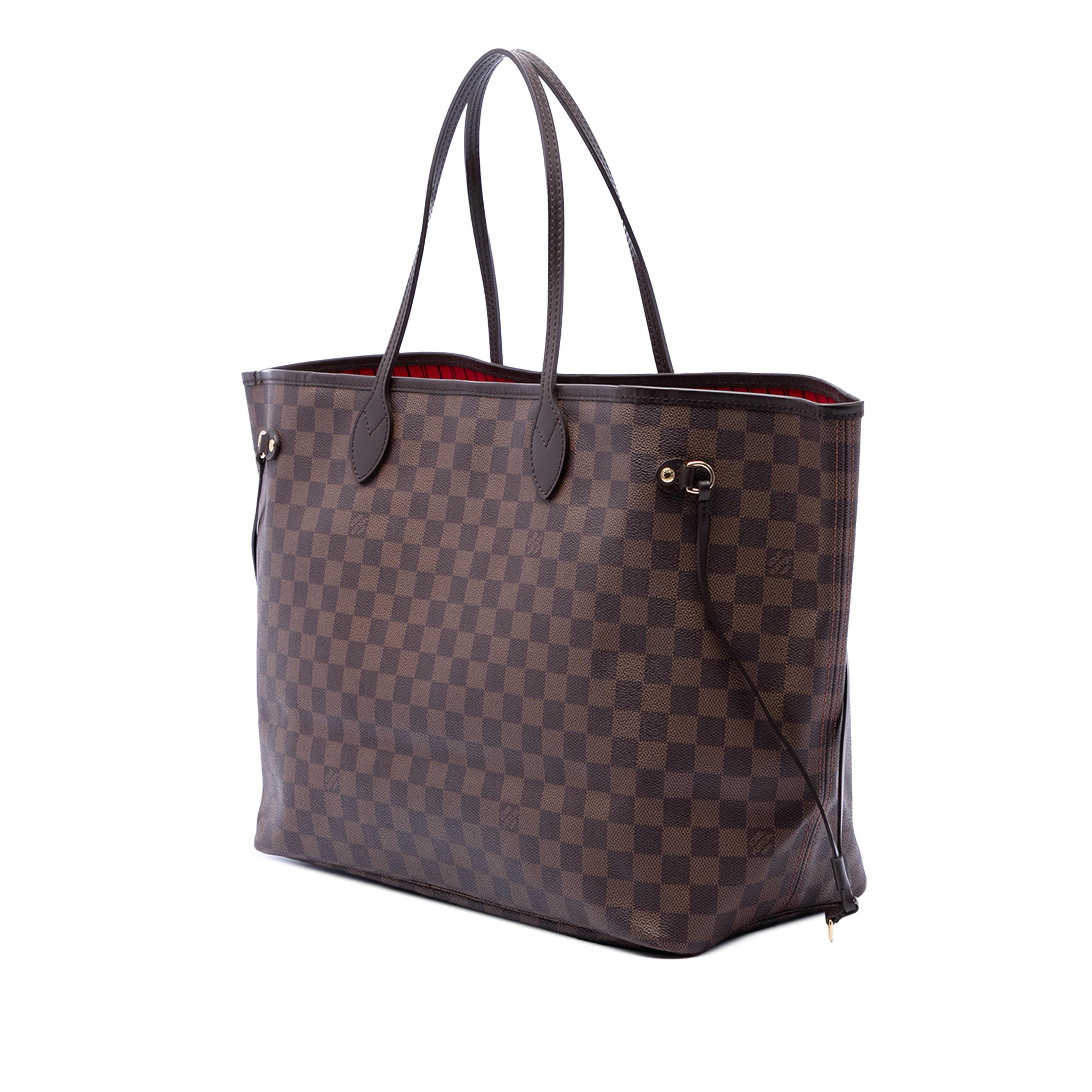 Louis Vuitton Damier Ebene Neverfull Gm, från Luxclusif, i färgen brown. Klicka för att öppna bilden i stort format