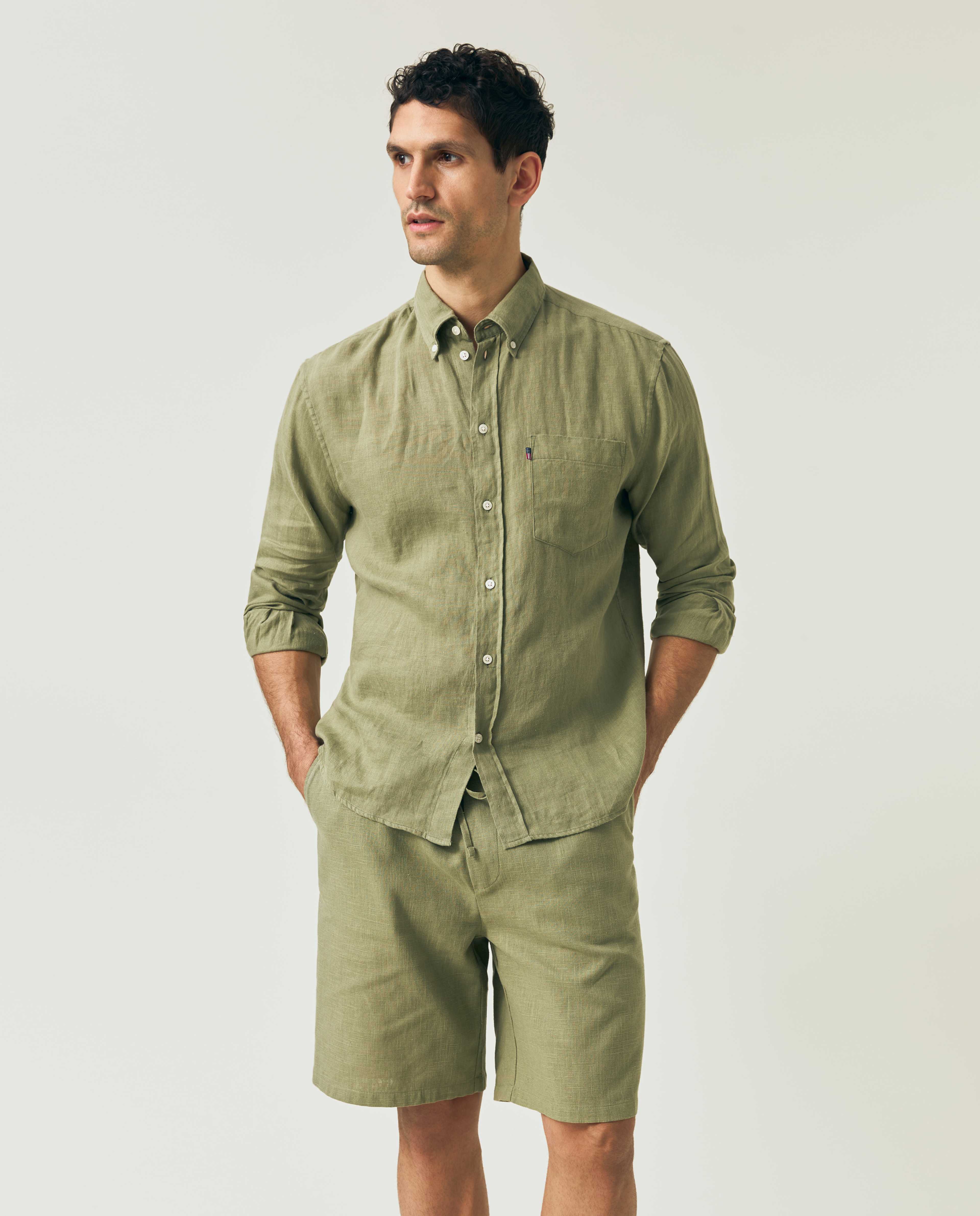 Casual Linen B.d Shirt