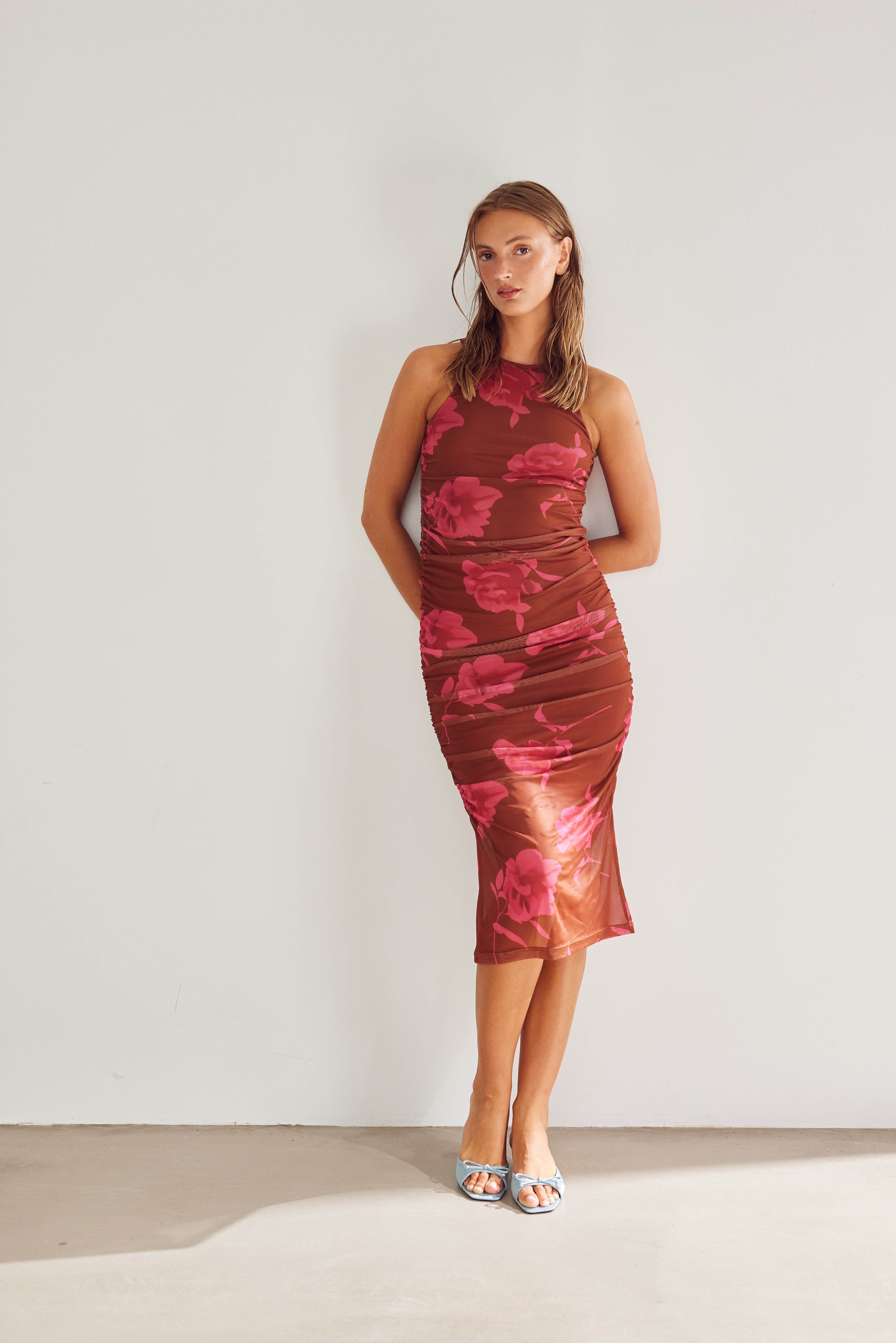 Leanna Dress - Cassie Brown Print