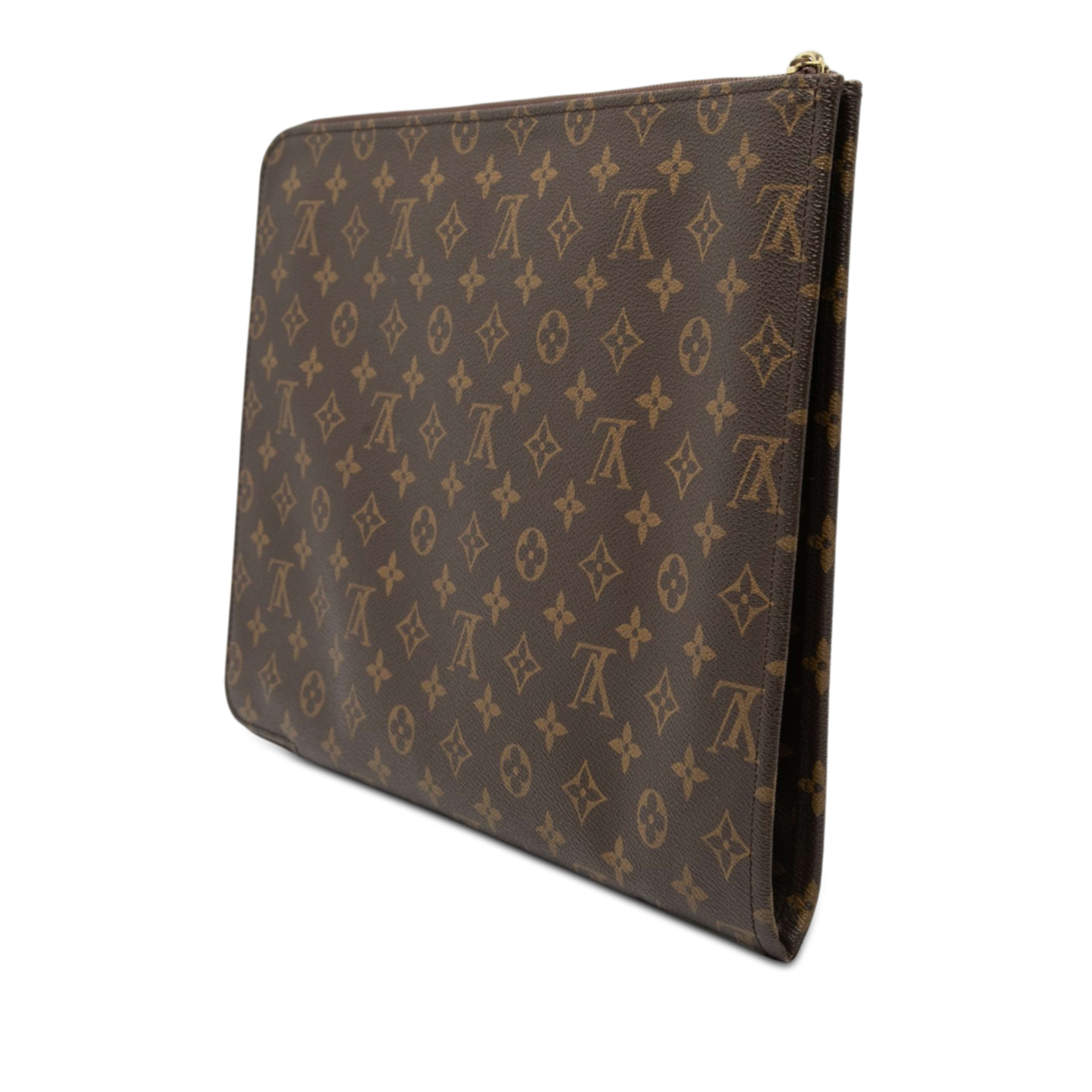 Louis Vuitton Monogram Poche Documents Portfolio, från Luxclusif, i färgen brown. Klicka för att öppna bilden i stort format