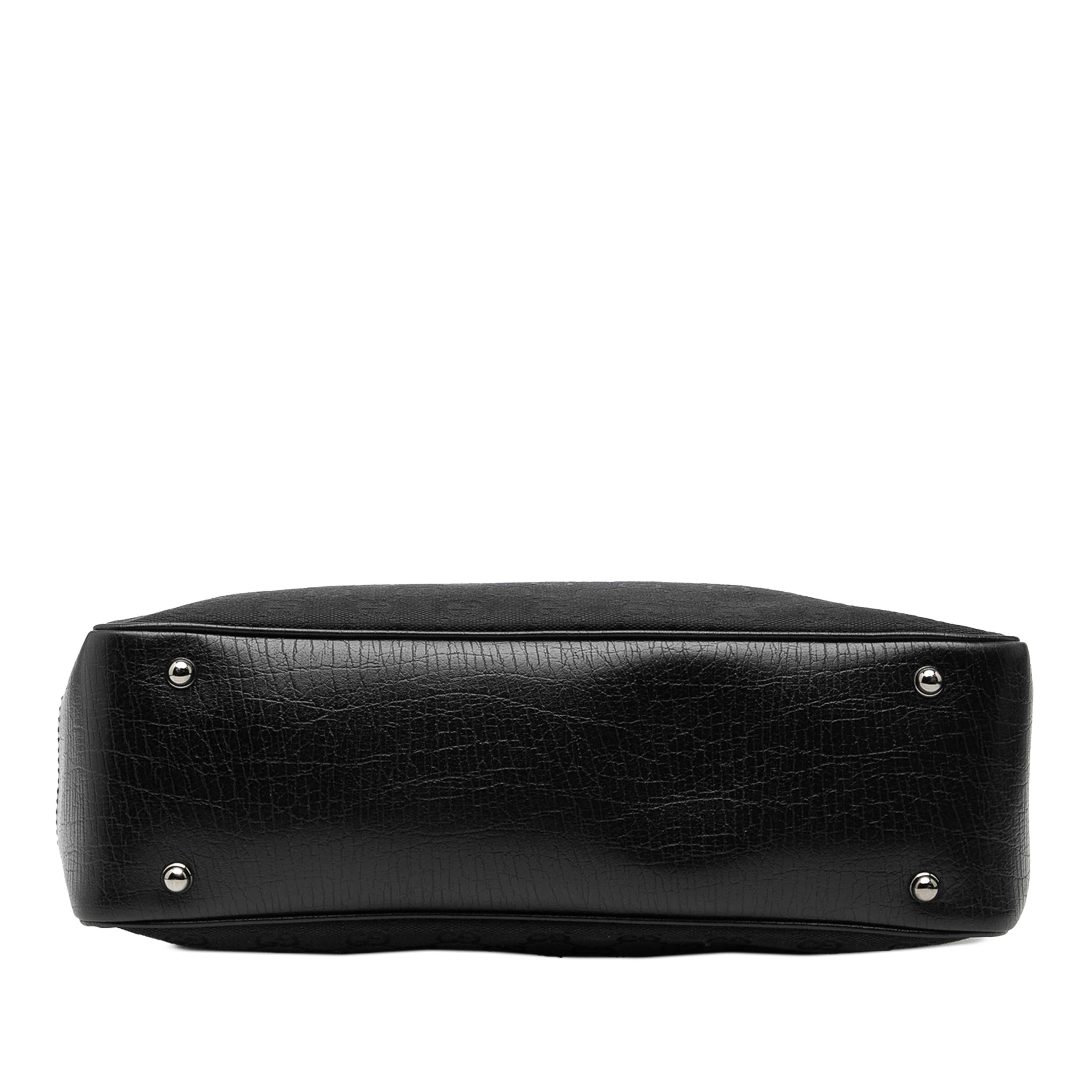 Gucci Gg Canvas Bamboo Tote, från Luxclusif, i färgen black. Klicka för att öppna bilden i stort format