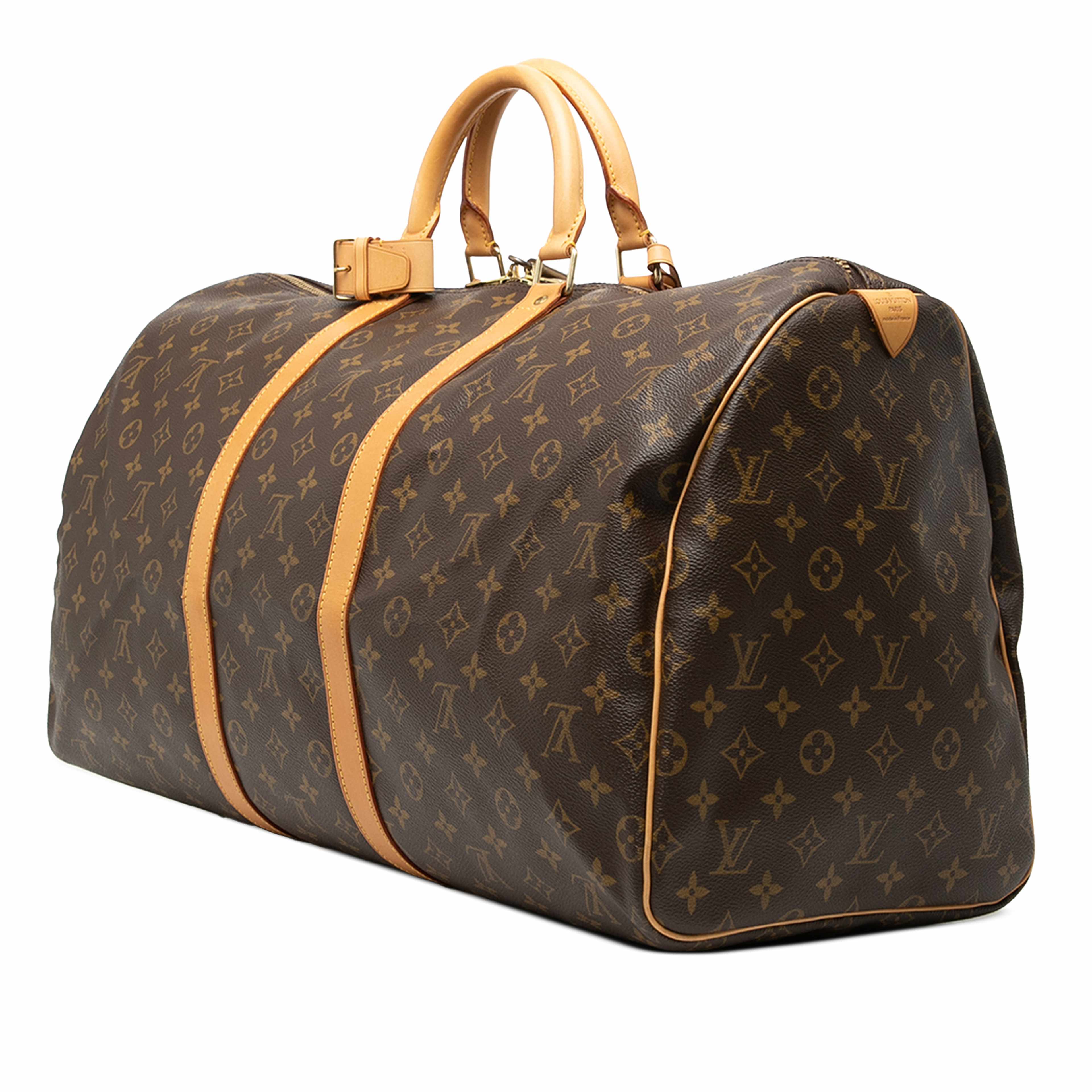 Louis Vuitton Monogram Keepall 55, från Luxclusif, i färgen brown. Klicka för att öppna bilden i stort format