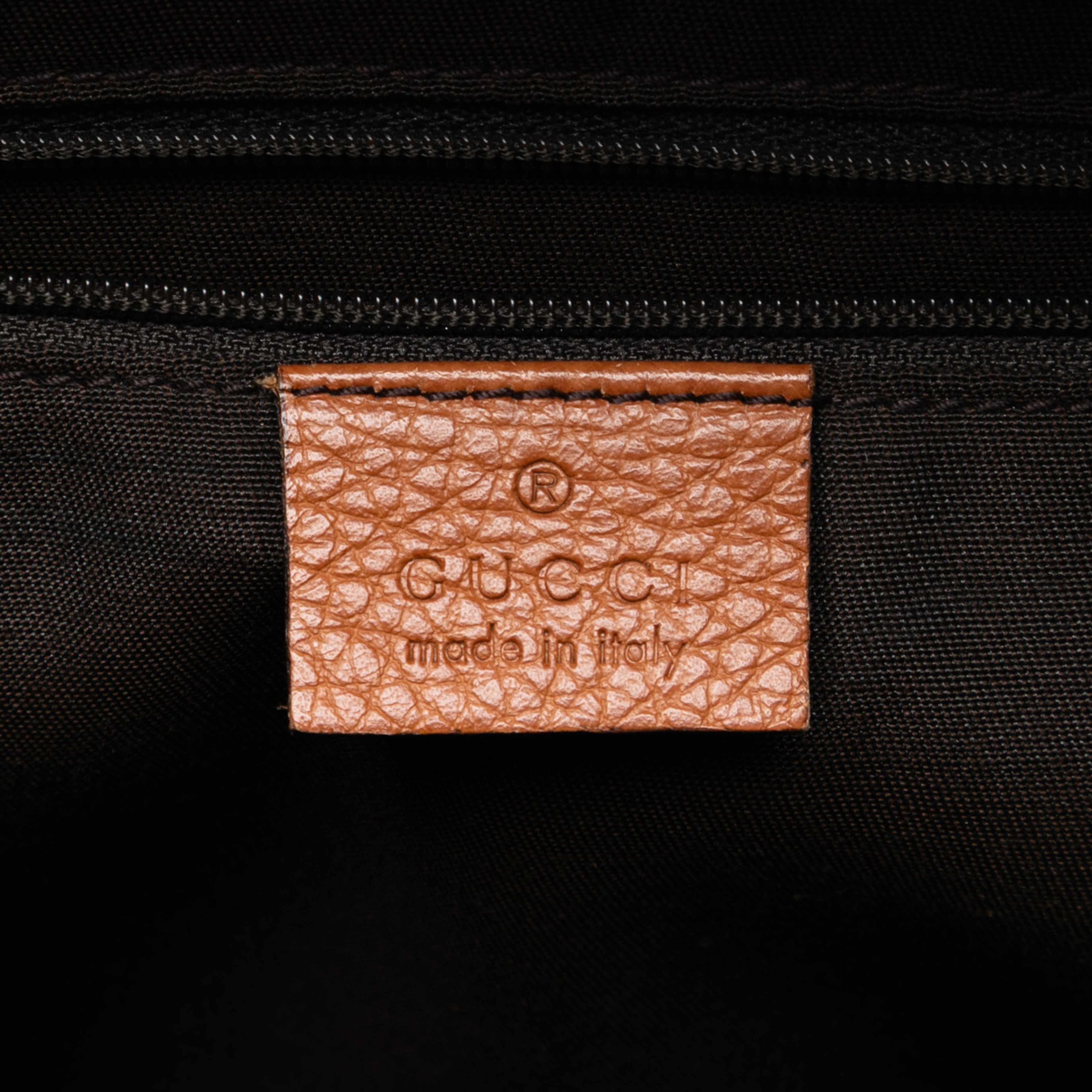 Gucci Dollar Calf Interlocking G Tote, från Luxclusif, i färgen brown. Klicka för att öppna bilden i stort format