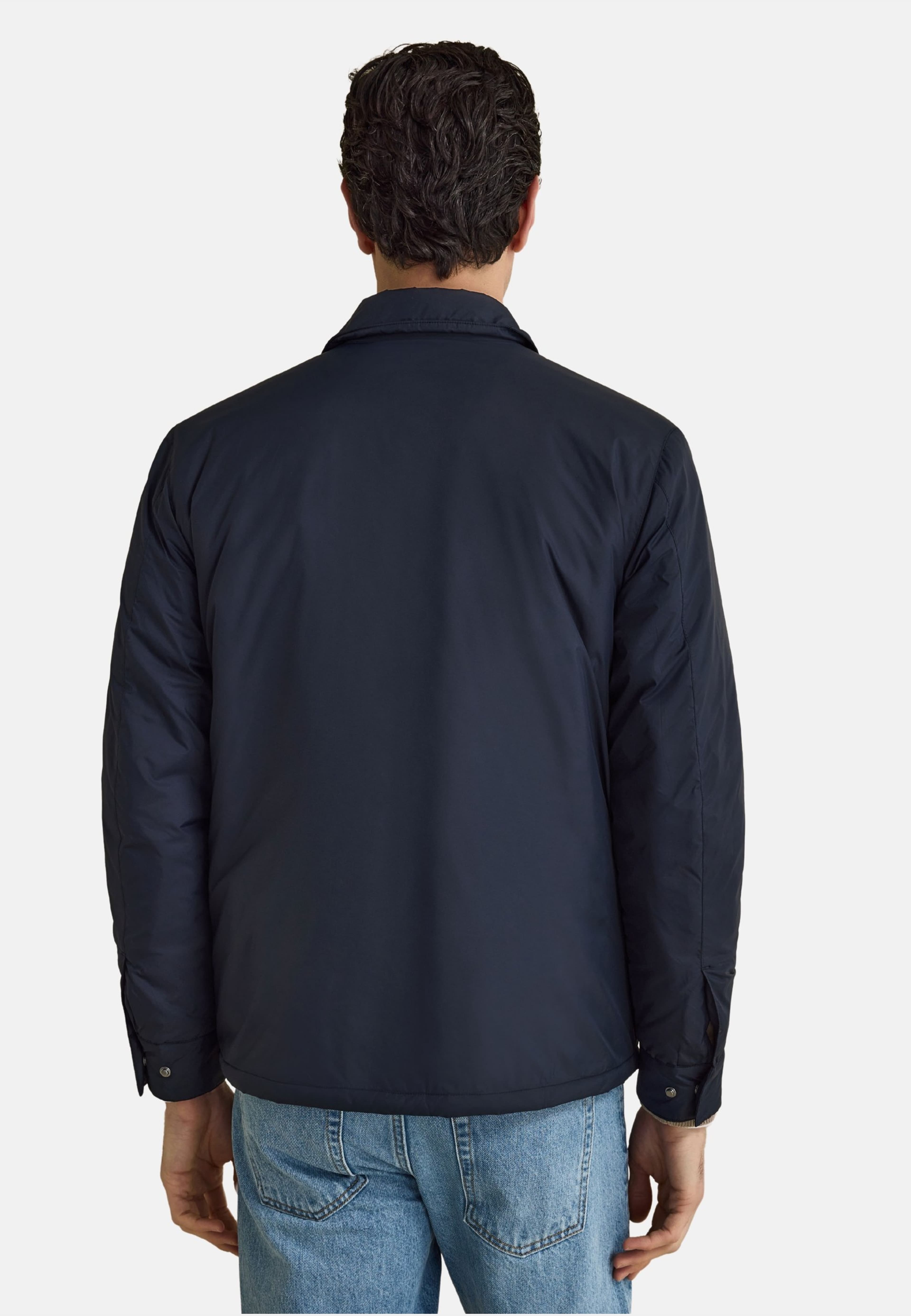 Padded Overshirt, från John Henric, i färgen navy blue. Klicka för att öppna bilden i stort format