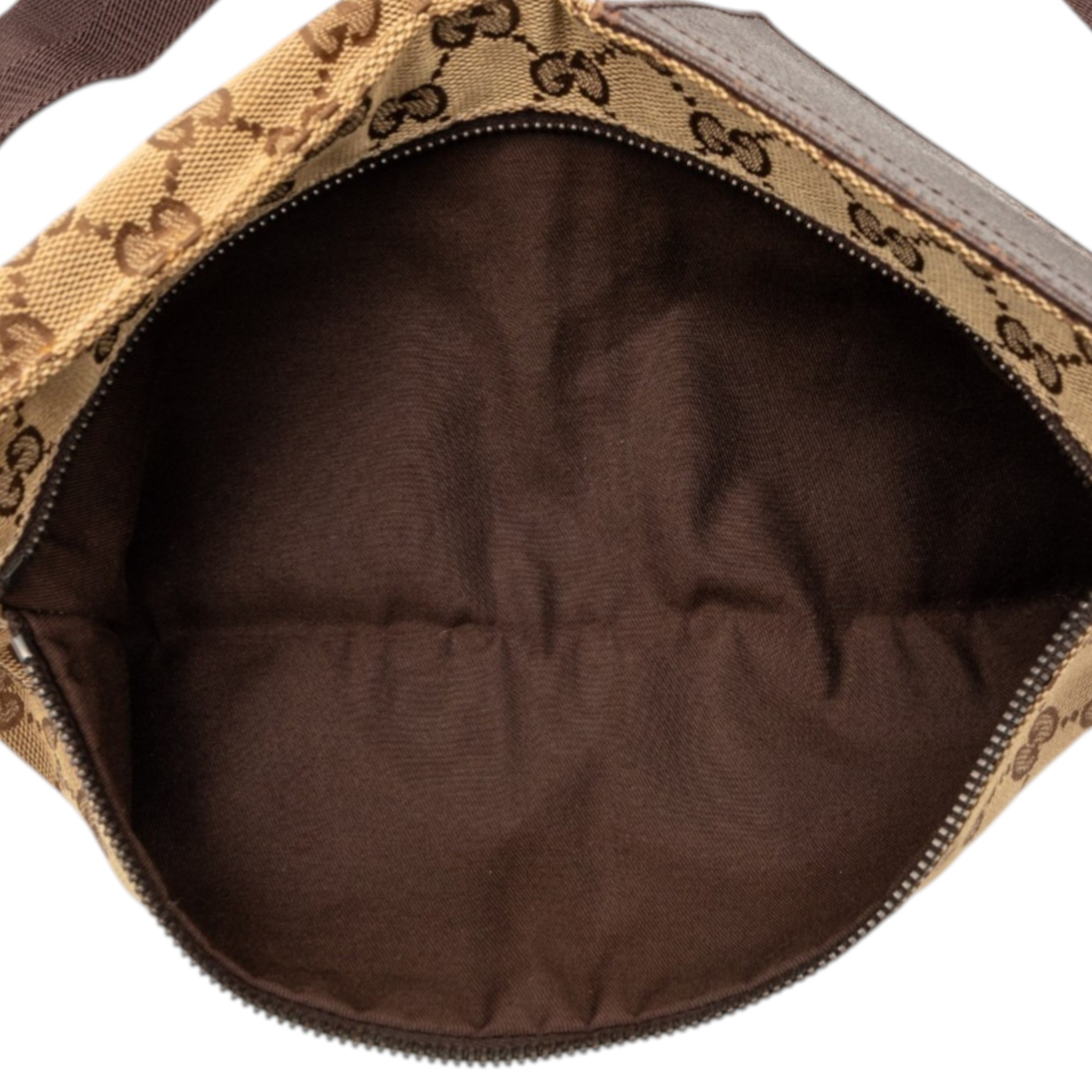 Gucci Gg Canvas Double Pocket Belt Bag, från Luxclusif, i färgen beige. Klicka för att öppna bilden i stort format