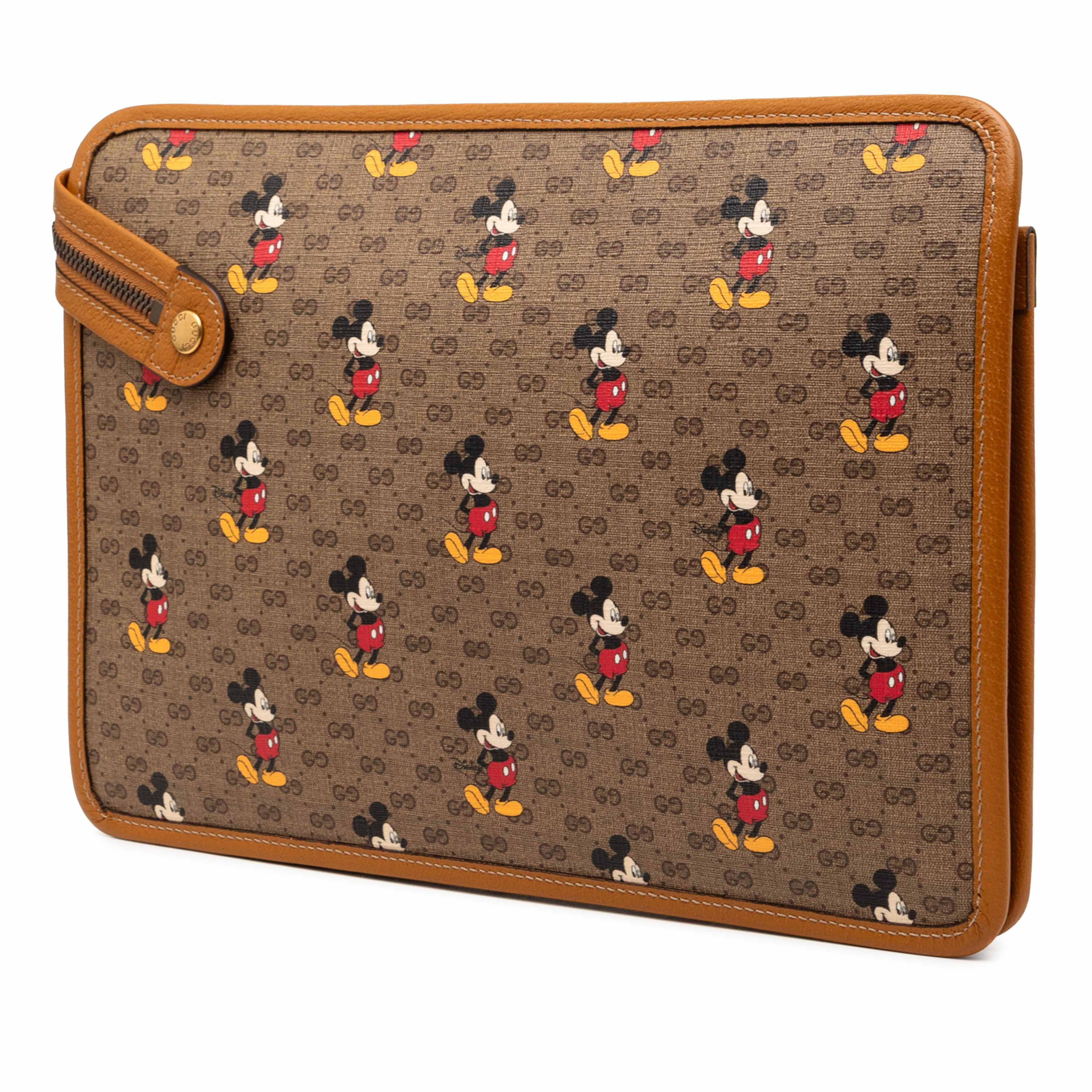 Gucci Disney Micro Gg Supreme Mickey Mouse Clutch, från Luxclusif, i färgen light brown. Klicka för att öppna bilden i stort format