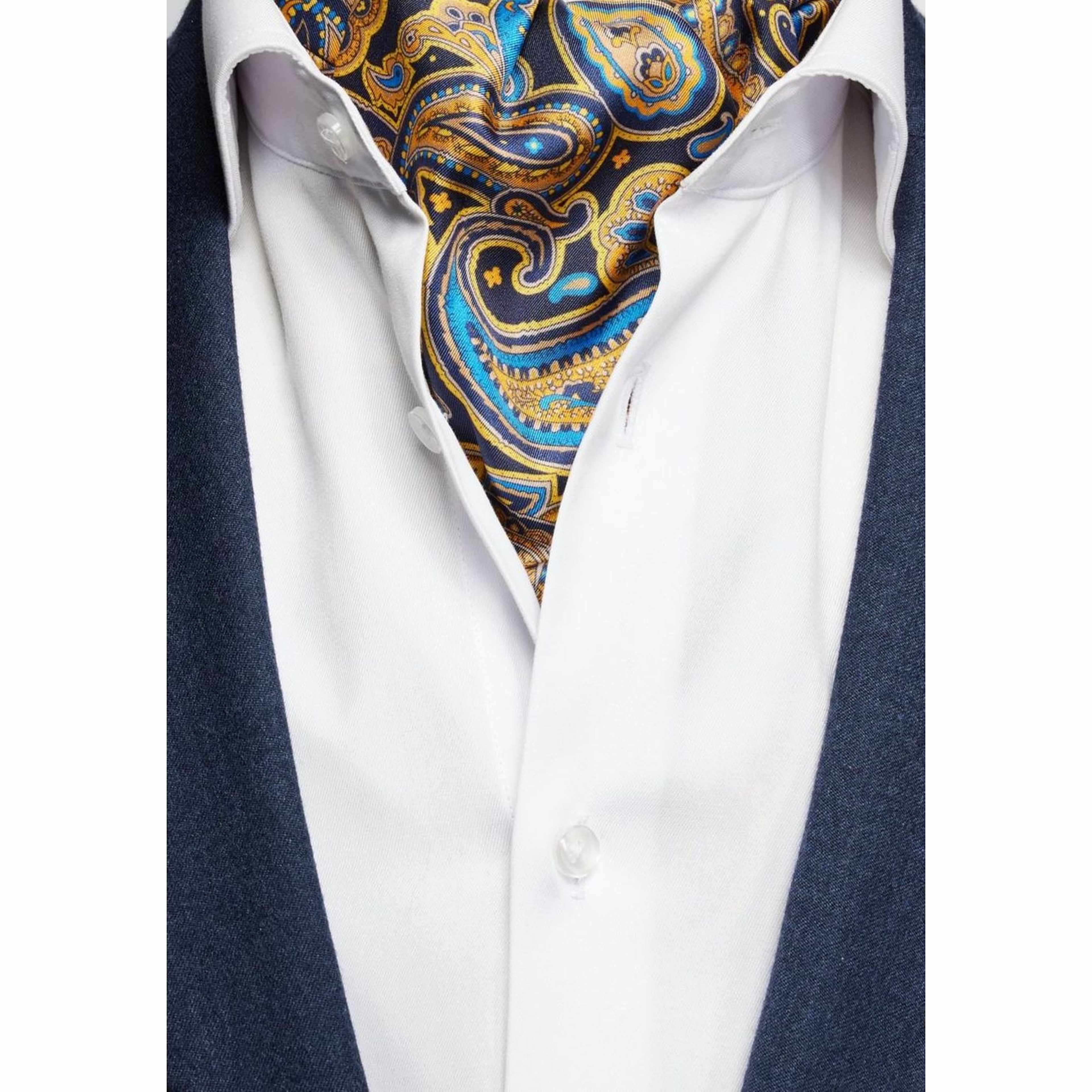 Silk Single Pointed Ascot Paisley