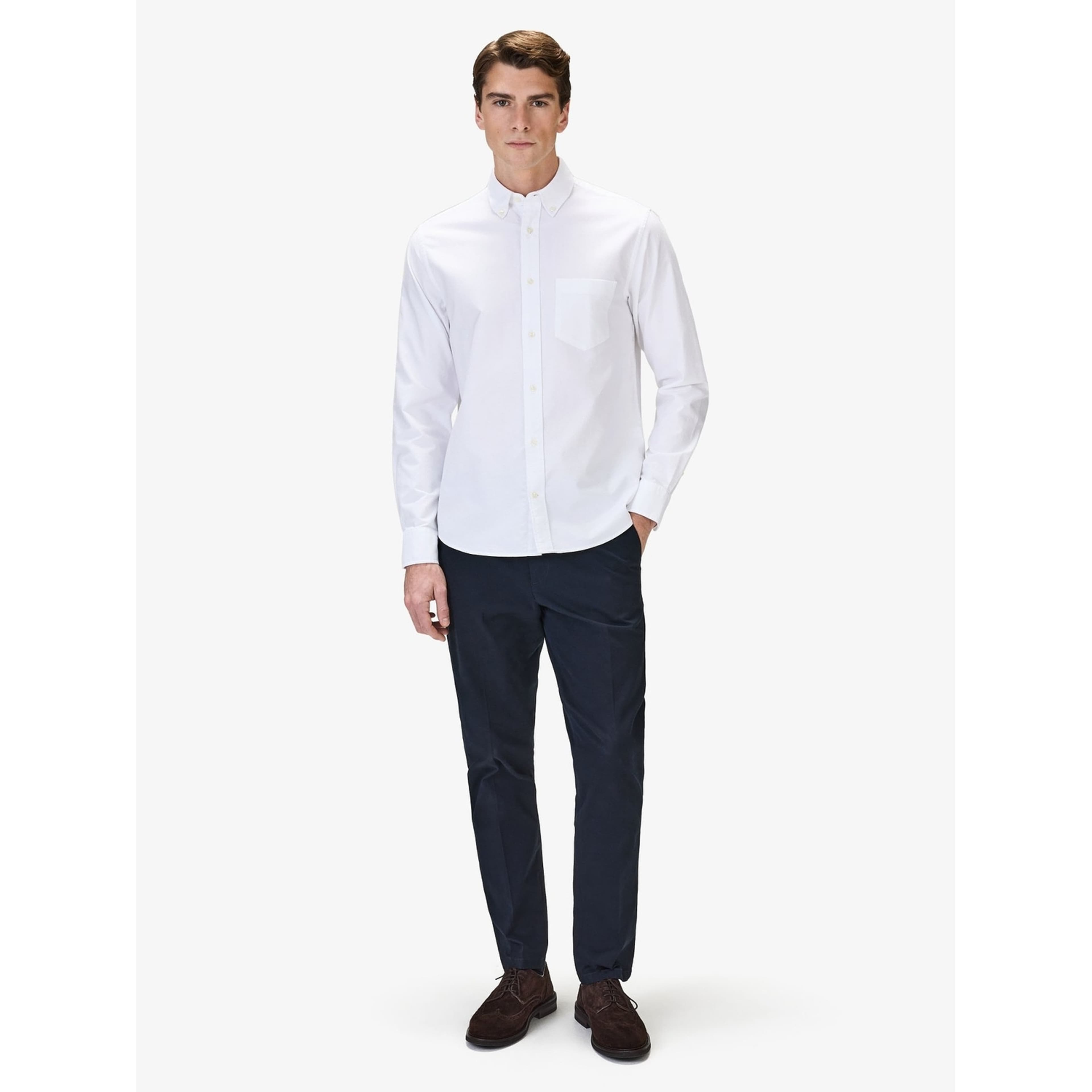 Cotton Solid Casual Oxford Shirt (joe)