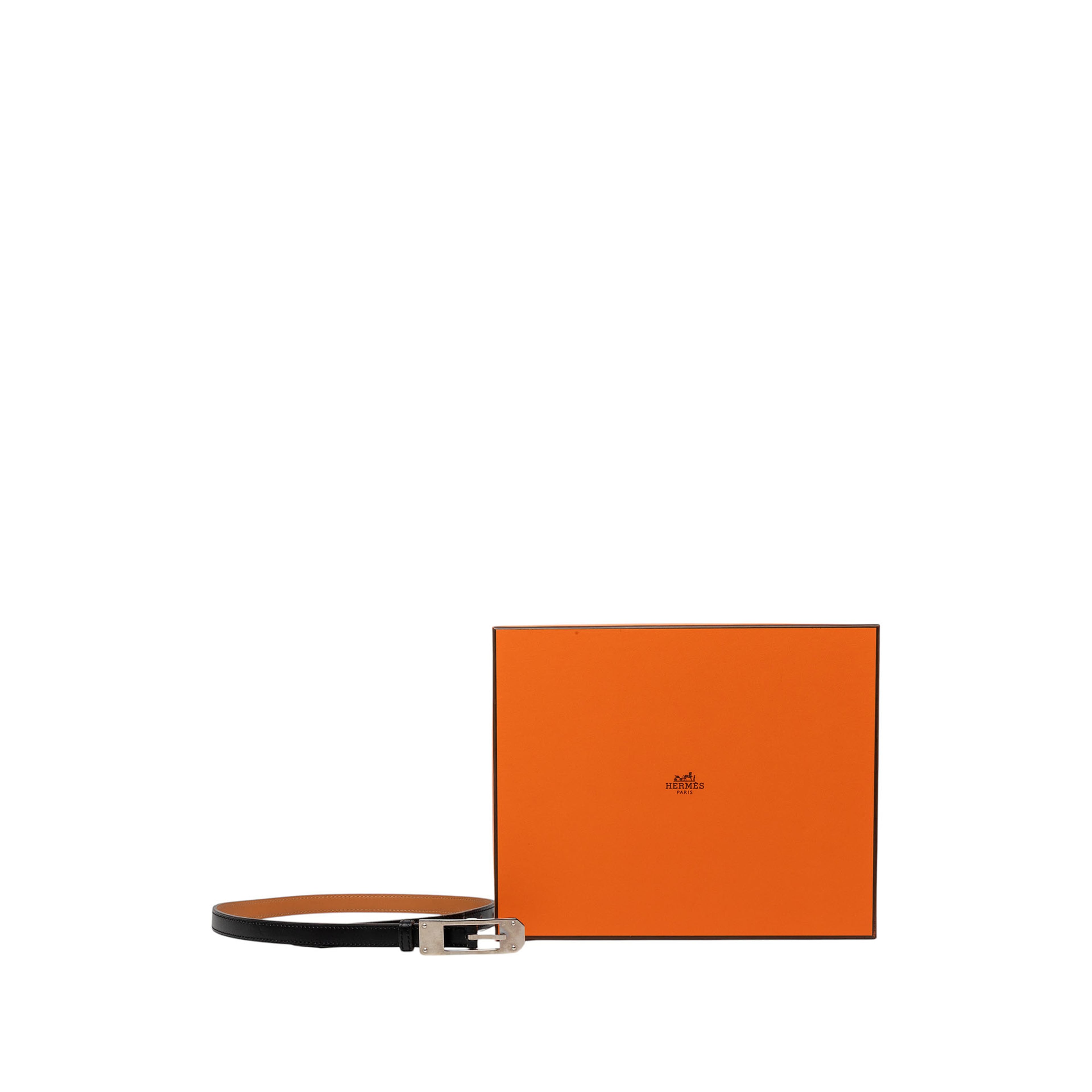 Hermès Box Calf Kelly Ardillon Belt, från Luxclusif, i färgen svart. Klicka för att öppna bilden i stort format