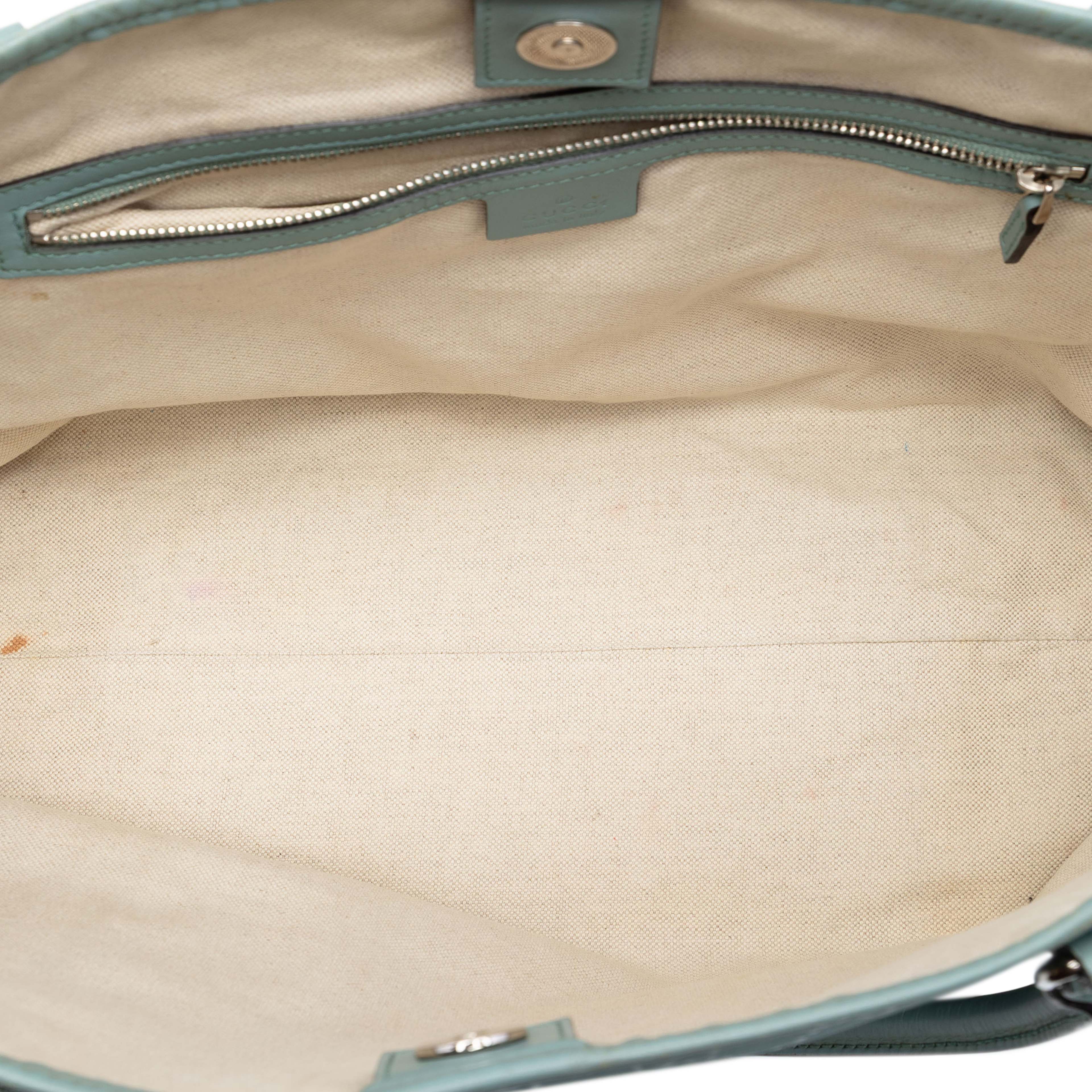 Gucci Medium Gg Imprime Joy Tote, från Luxclusif, i färgen blå. Klicka för att öppna bilden i stort format