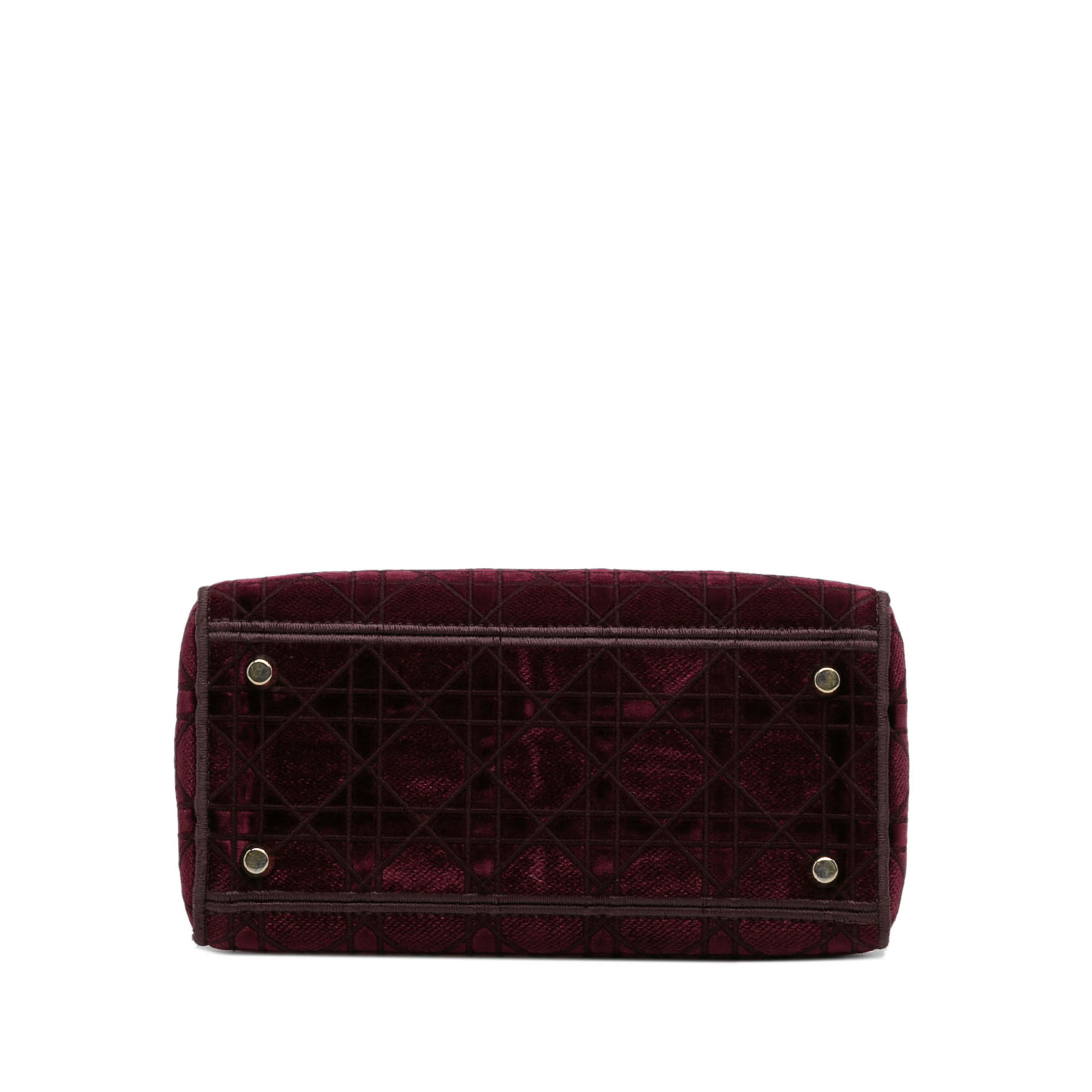 Dior Medium Cannage Velvet Lady D-lite