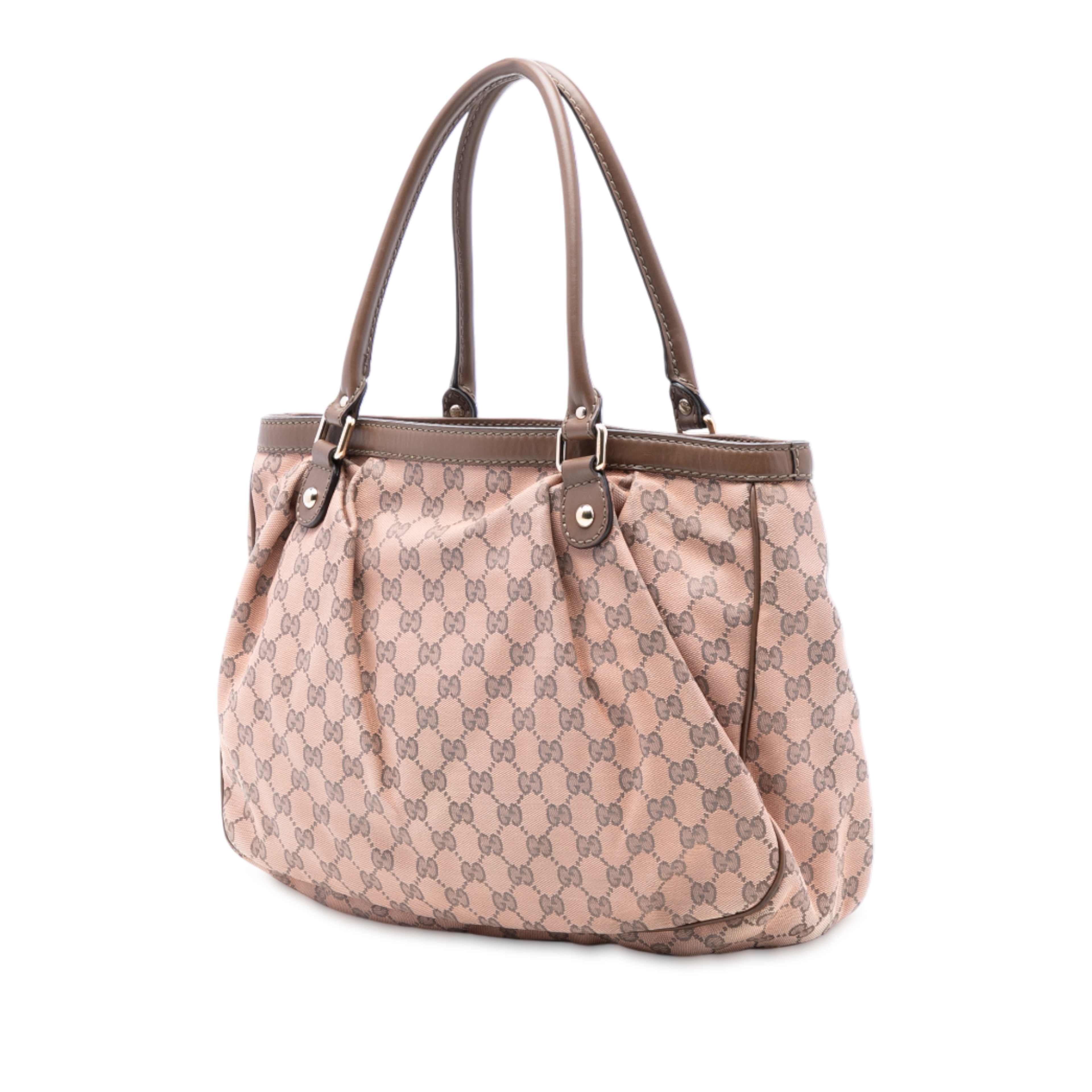 Gucci Gg Canvas Sukey Tote, från Luxclusif, i färgen pink. Klicka för att öppna bilden i stort format
