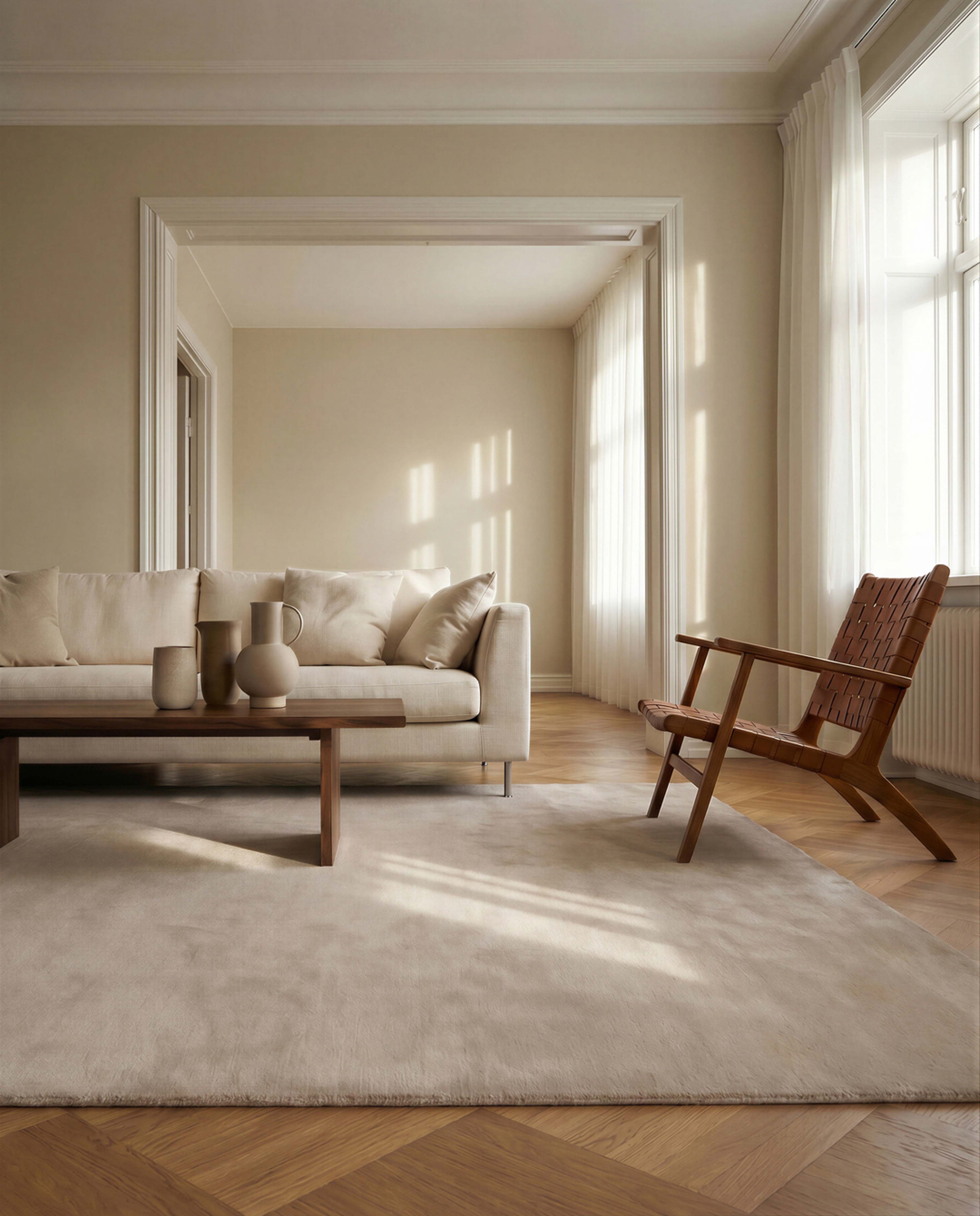 Matta Solid 200x300cm, från Classic Collection, i färgen beige. Klicka för att öppna bilden i stort format