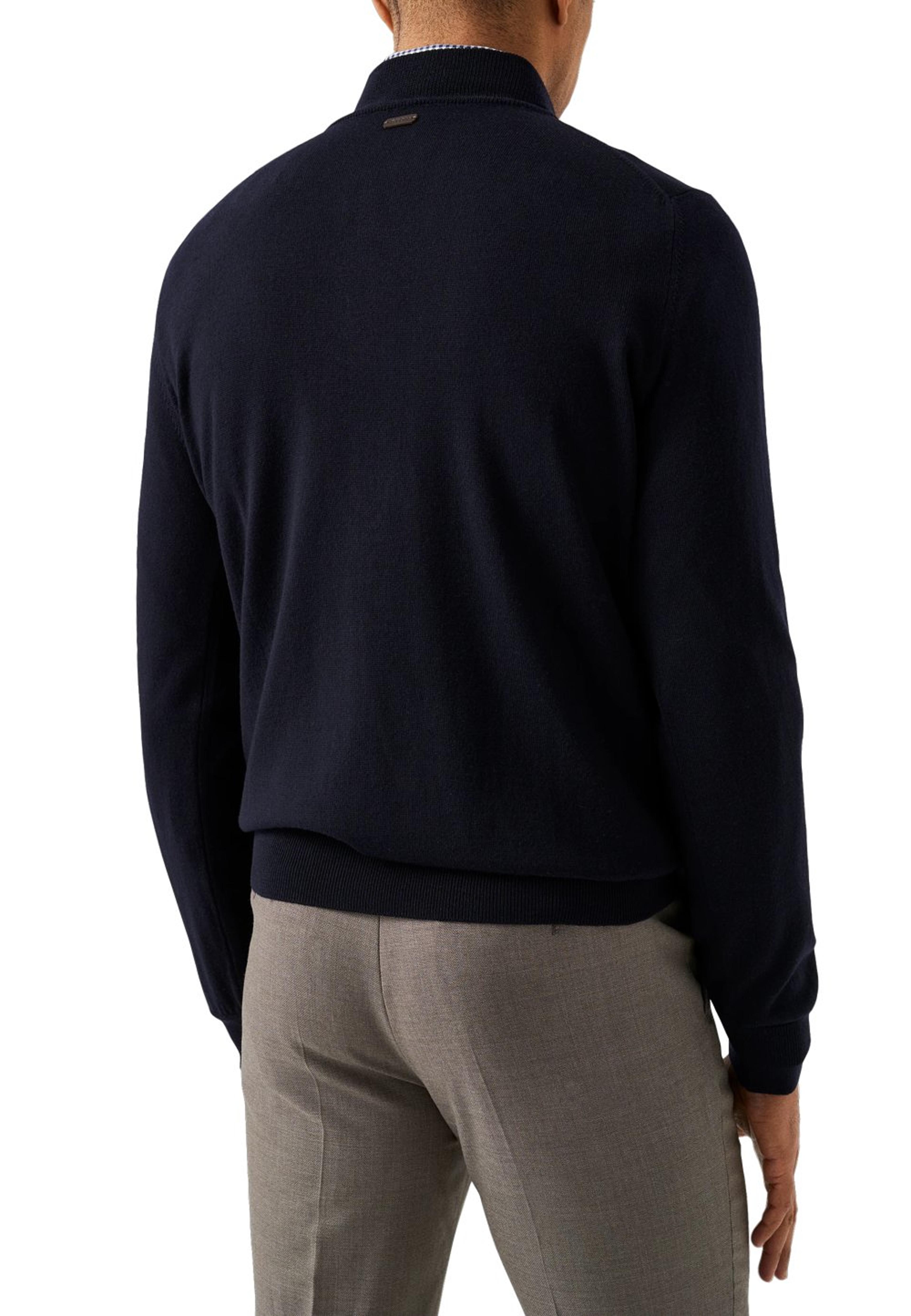 Finstickad Polotröja Med Quarter Zip
