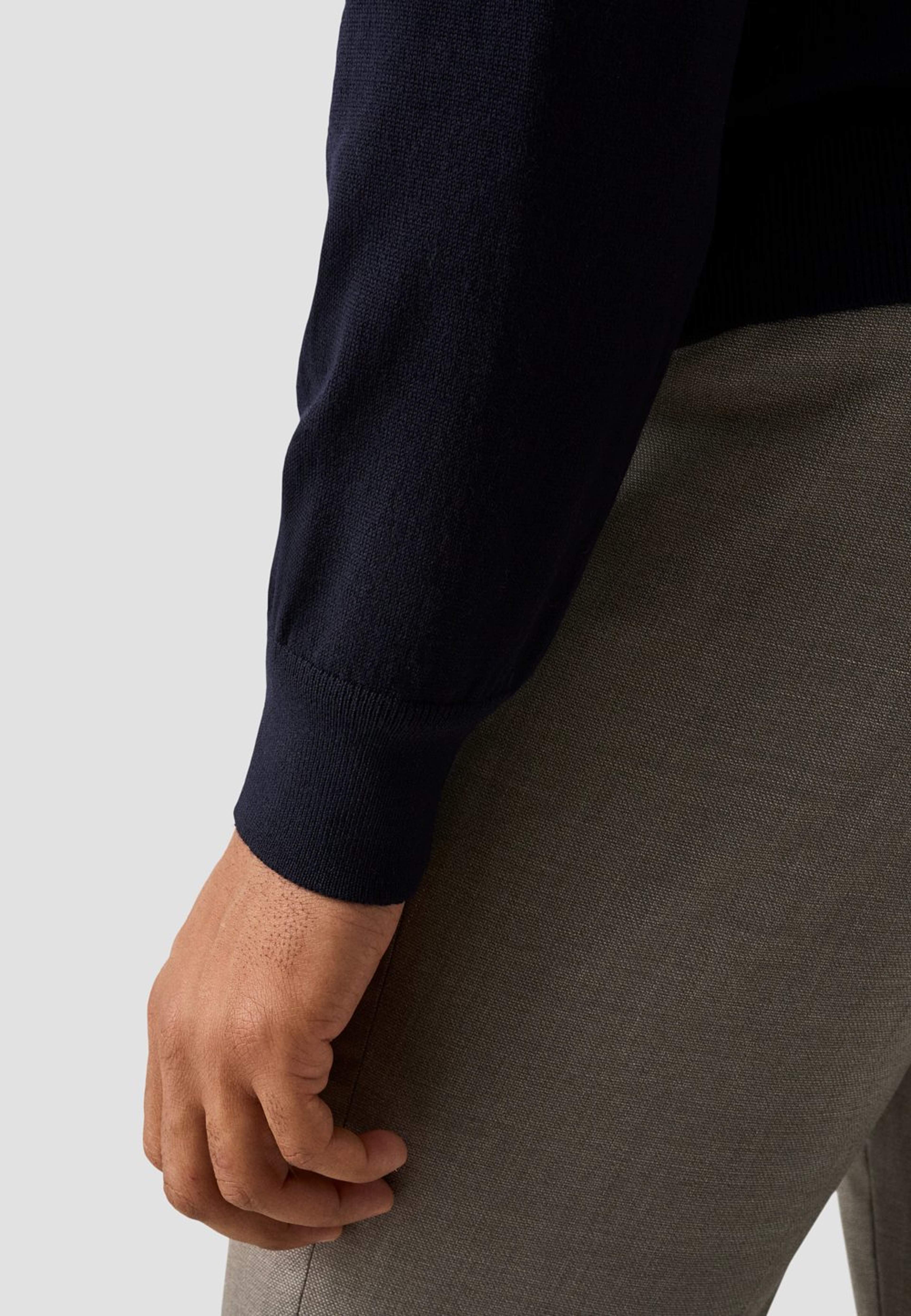 Finstickad Polotröja Med Quarter Zip
