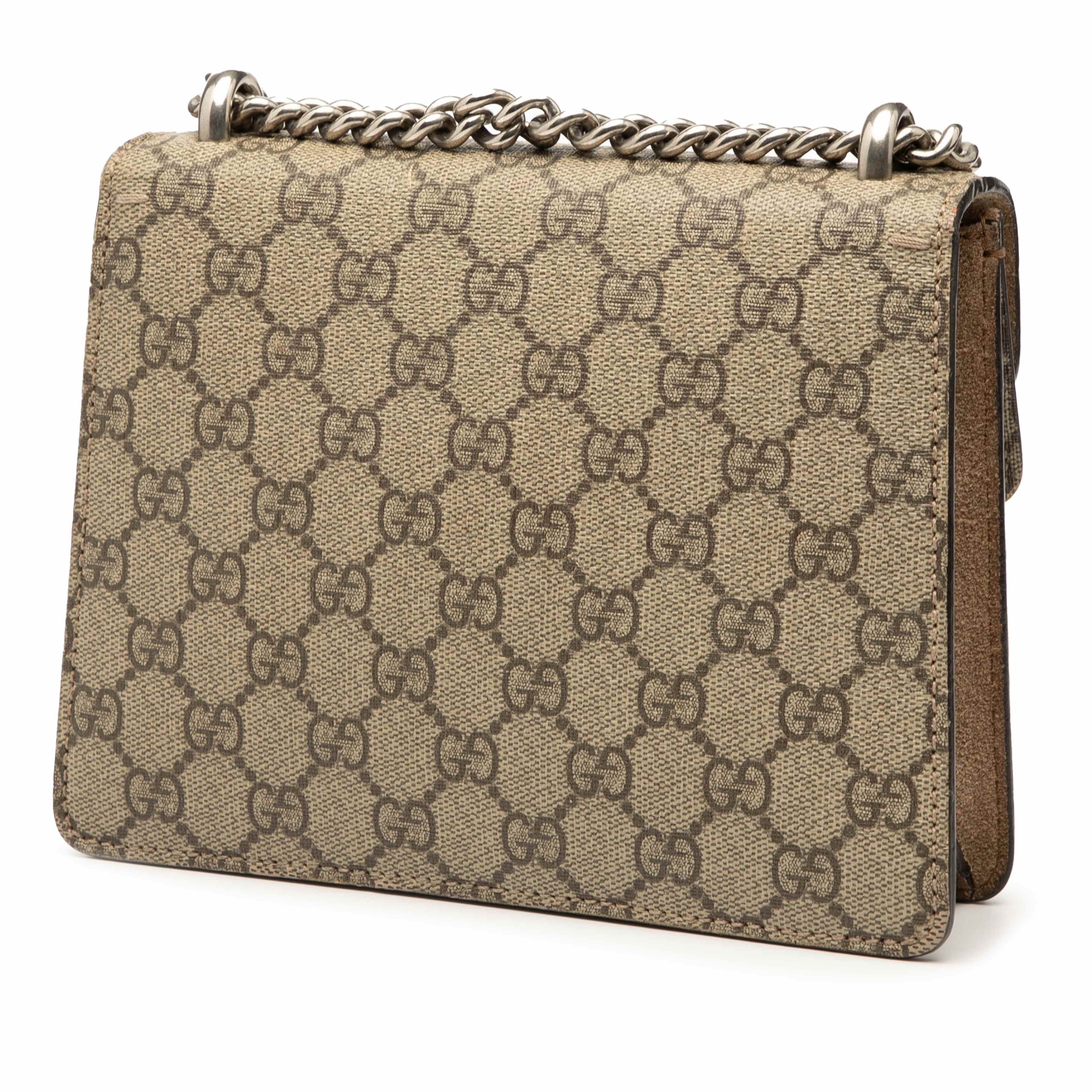 Gucci Small Gg Supreme Dionysus Crossbody, från Luxclusif, i färgen beige. Klicka för att öppna bilden i stort format