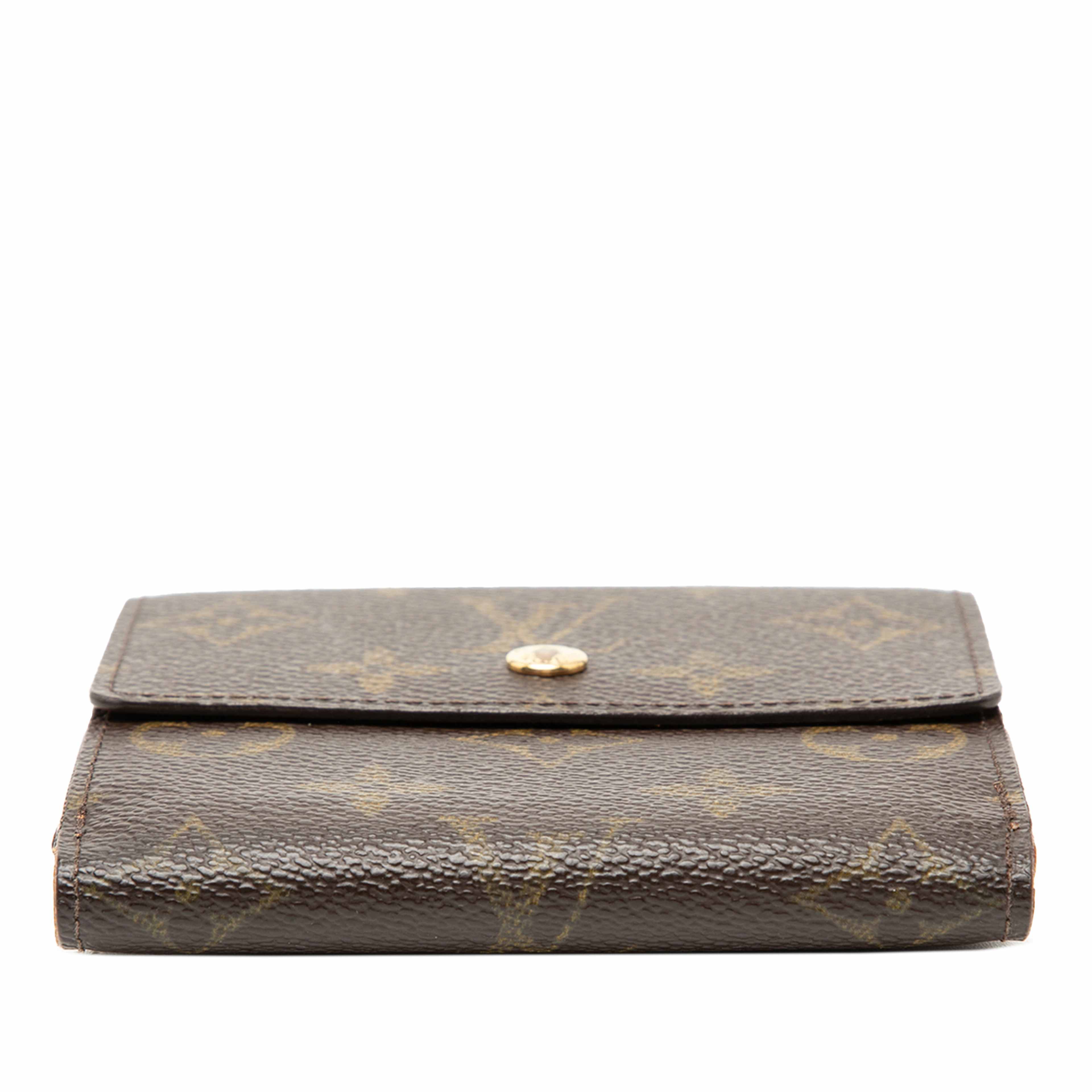 Louis Vuitton Monogram Portefuille Elise Trifold Wallet, från Luxclusif, i färgen brown. Klicka för att öppna bilden i stort format