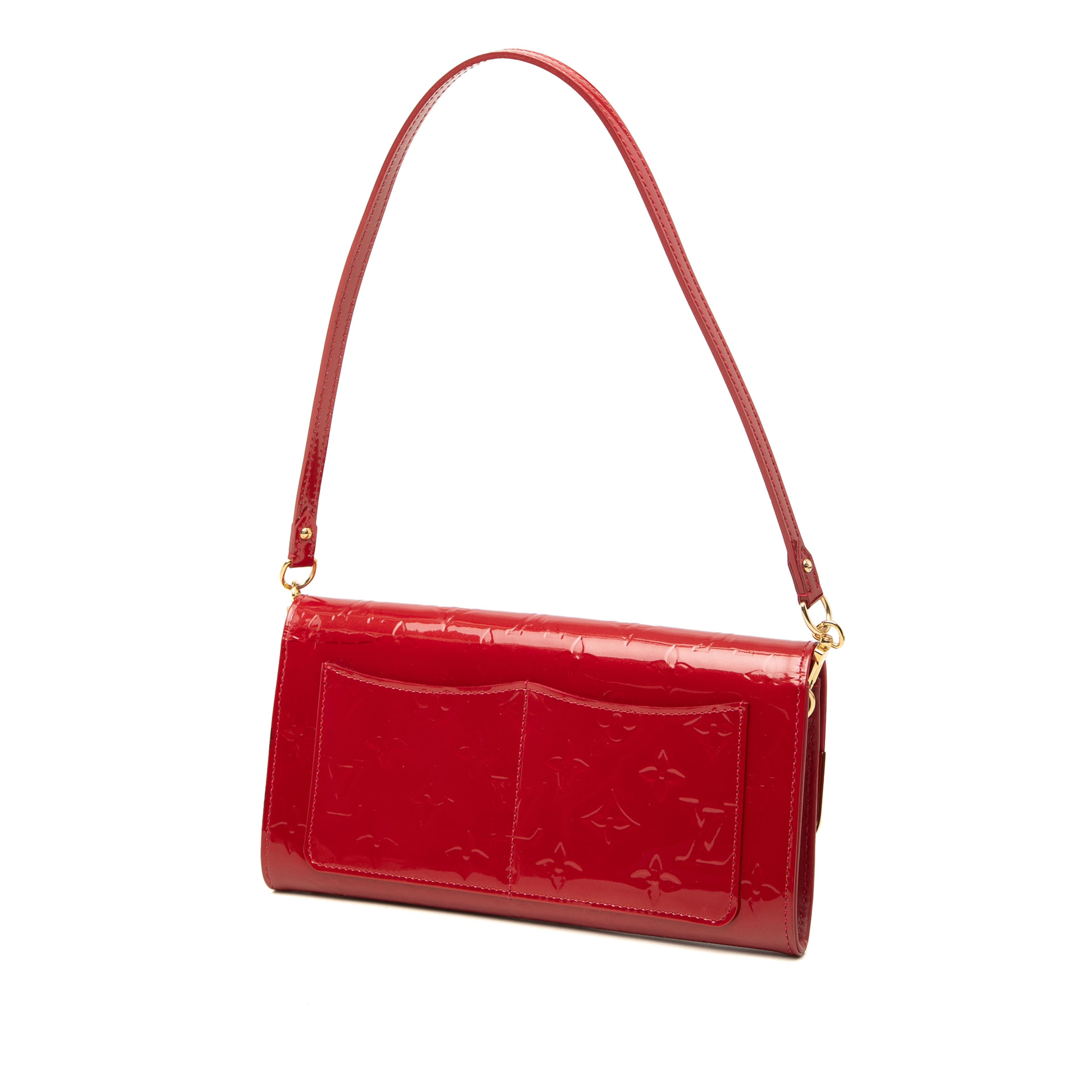 Louis Vuitton Monogram Vernis Rossmore Mm, från Luxclusif, i färgen röd. Klicka för att öppna bilden i stort format
