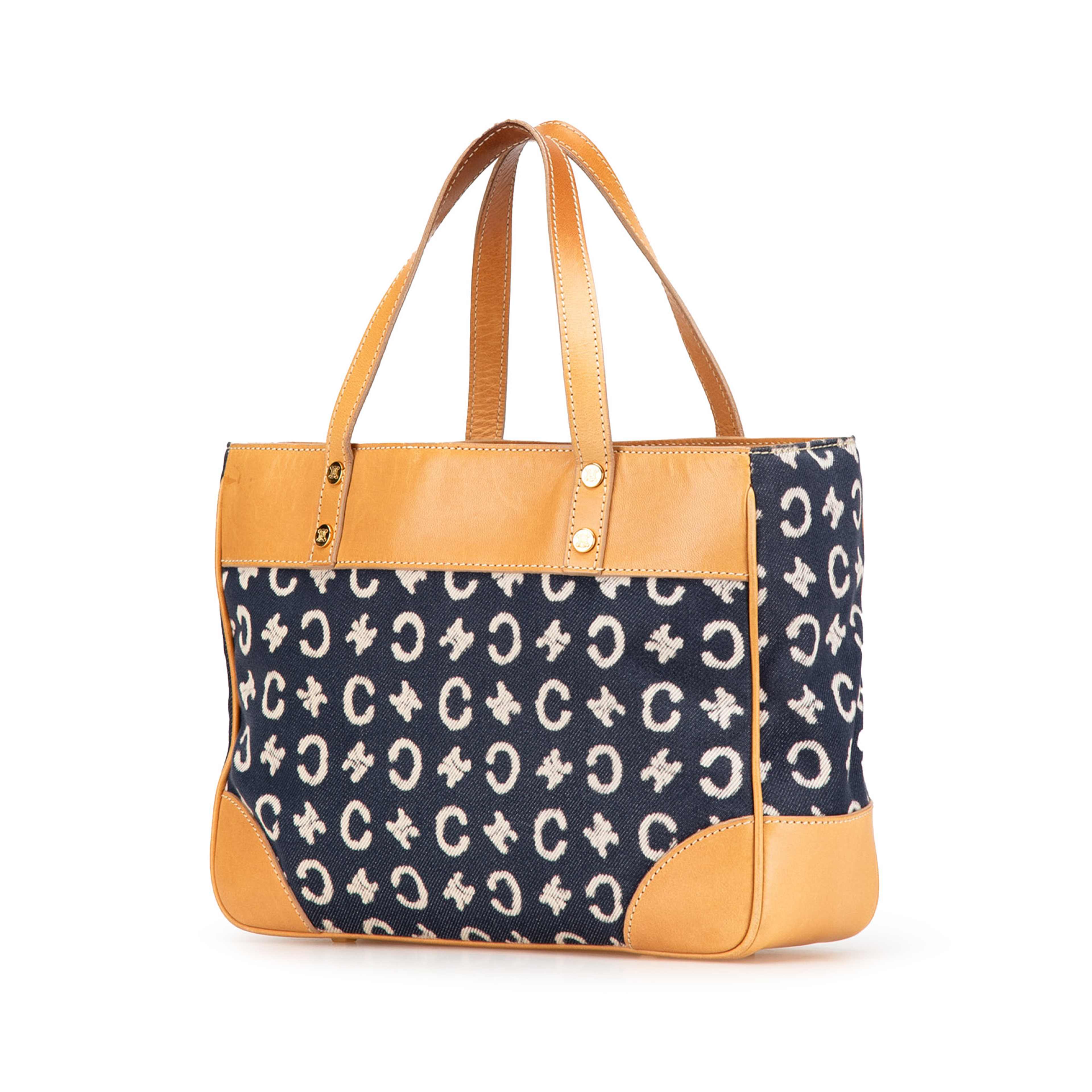 Celine C Macadam Denim Handbag